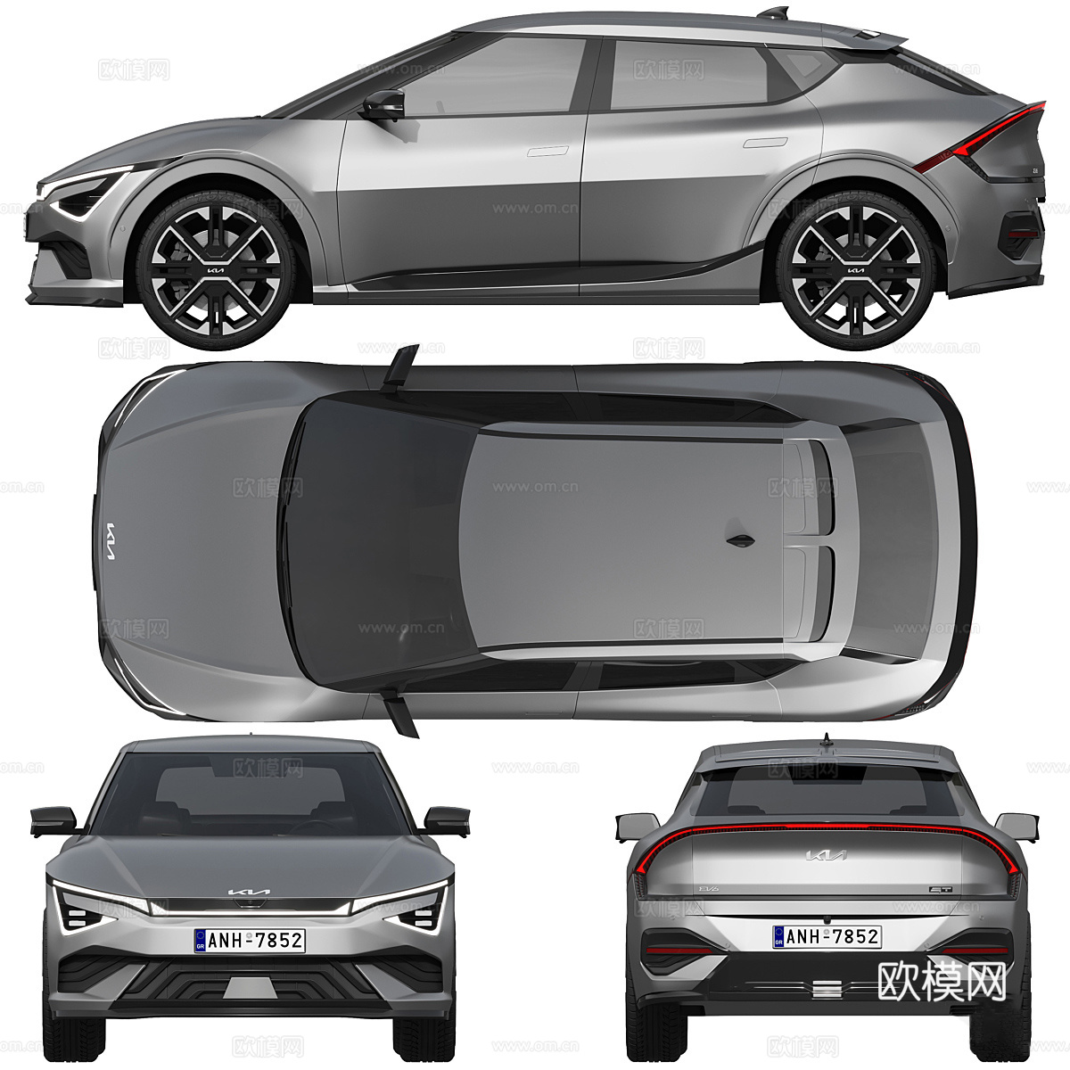 起亚 EV6 GT Line 2025 轿车3d模型