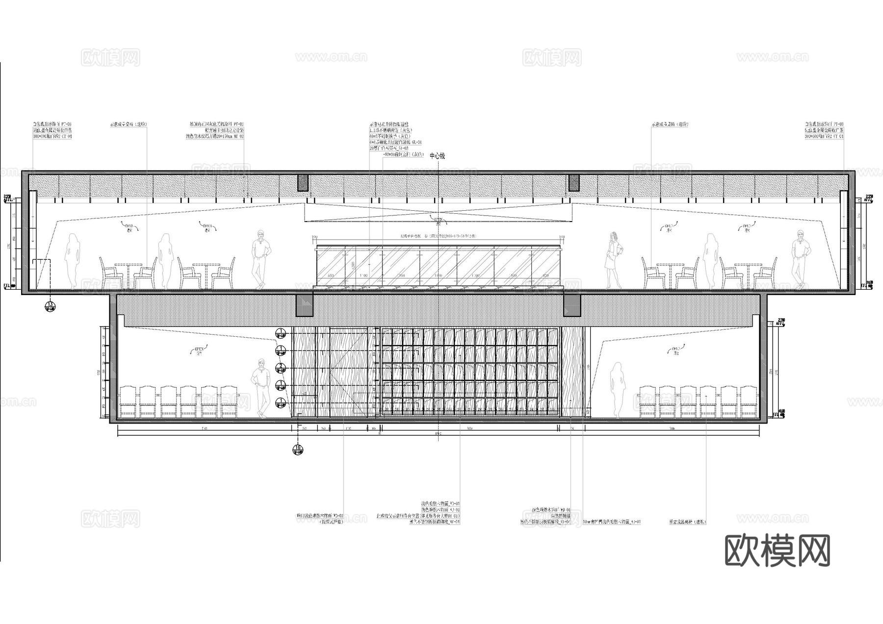 学校文化阅读室图书馆施工图cad施工图