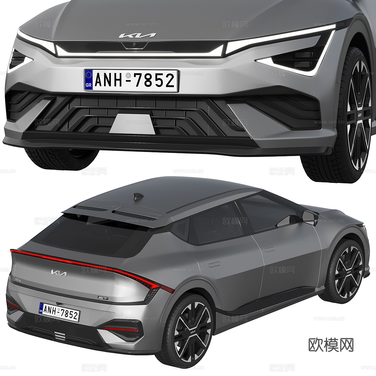 起亚 EV6 GT Line 2025 轿车3d模型