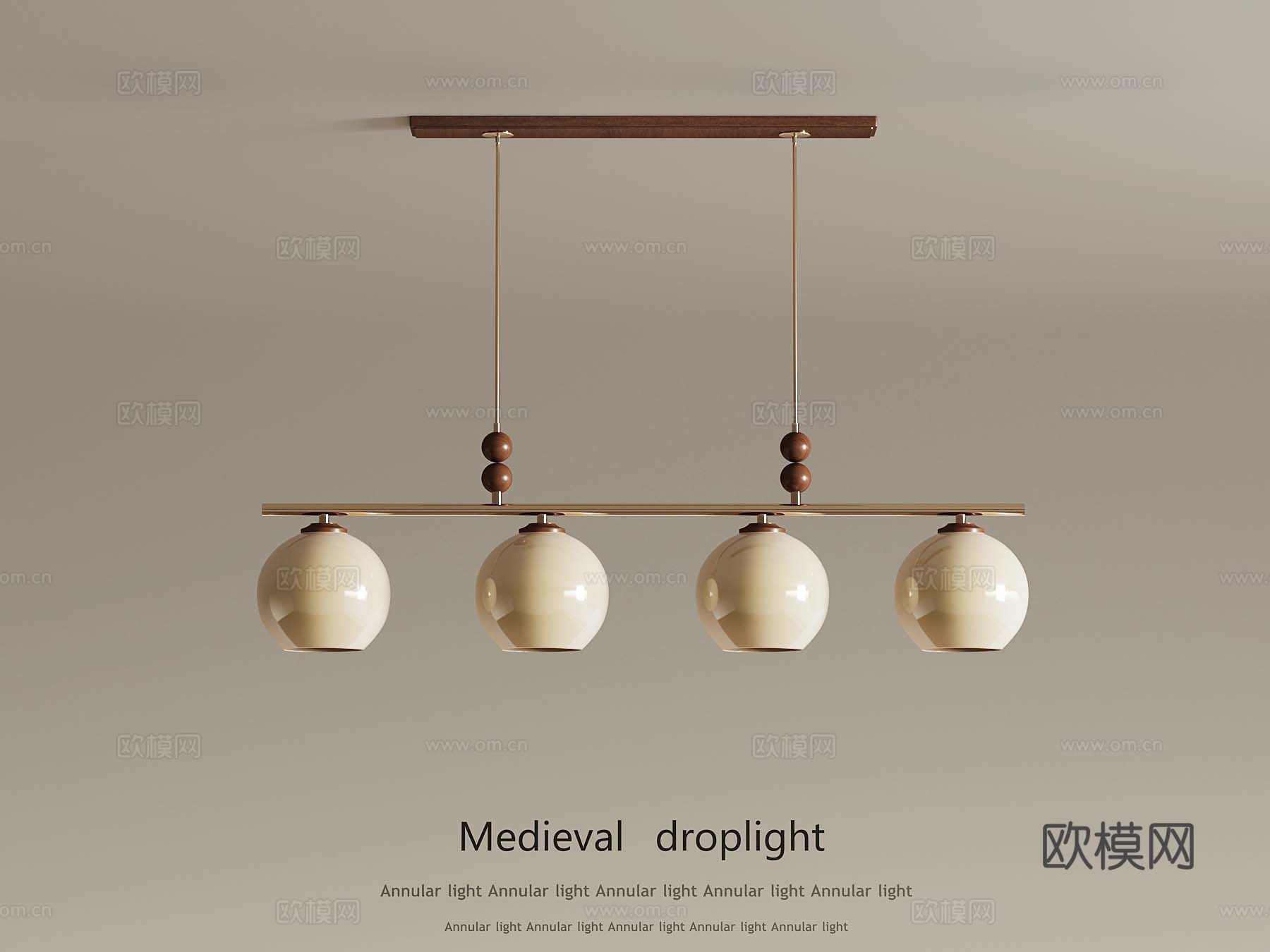 法式中古风吊灯 餐厅吊灯3d模型