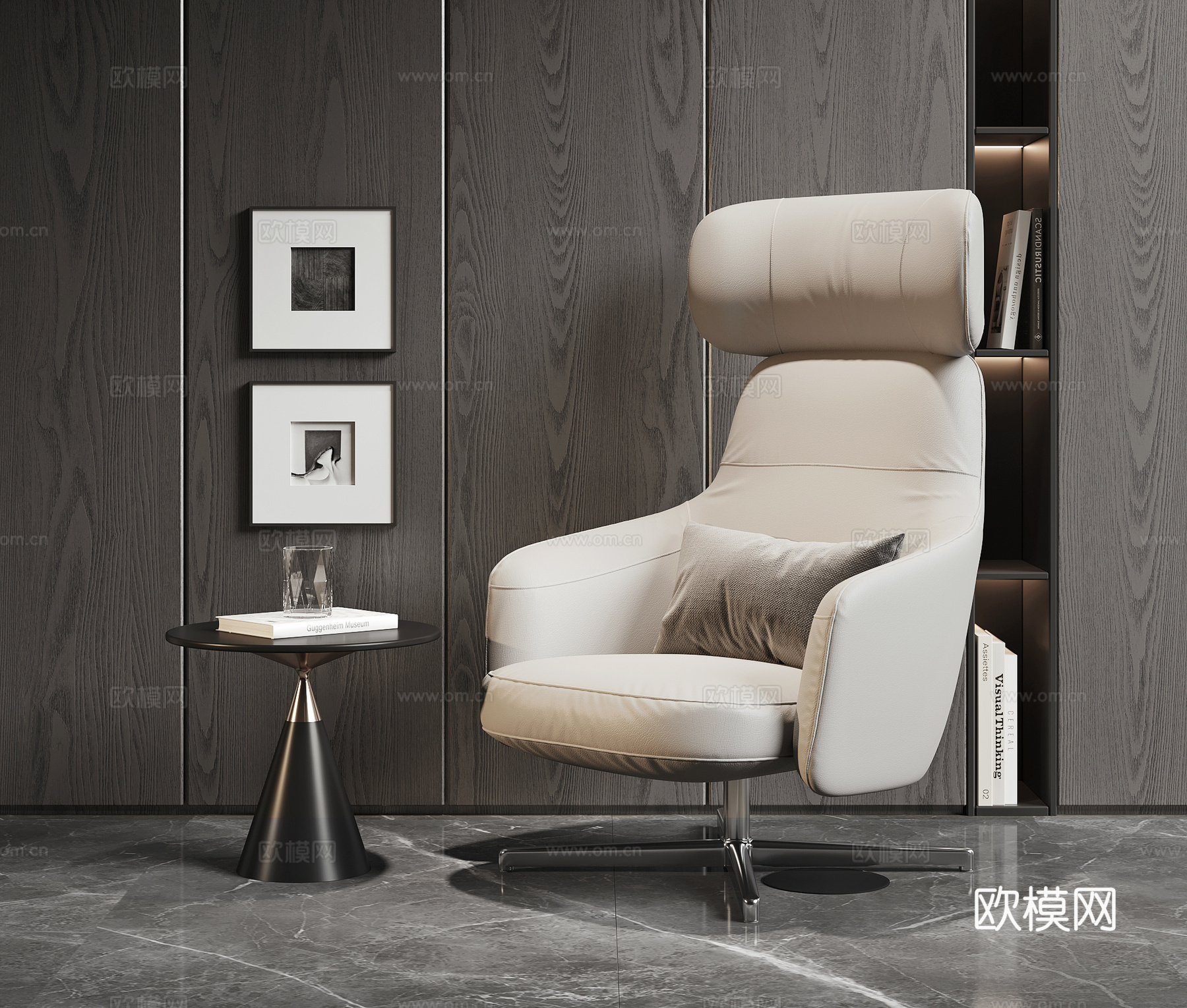 现代休闲椅办公椅3d模型