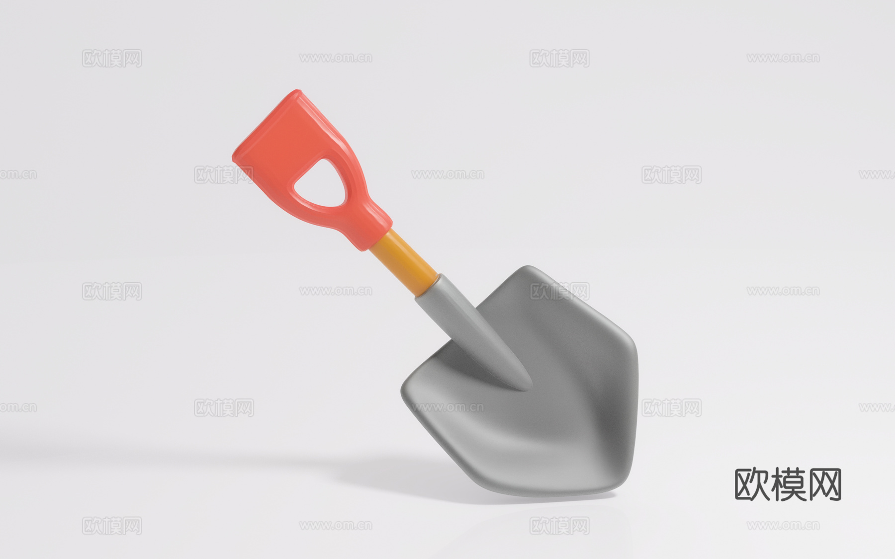 卡通铁铲铲铲铲子 园艺花艺 器具设备 美陈道具 游戏道具 摆3d模型