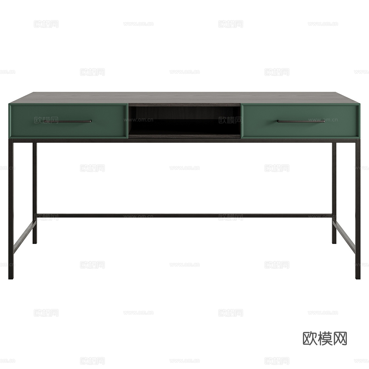 现代意式极简书桌椅3d模型