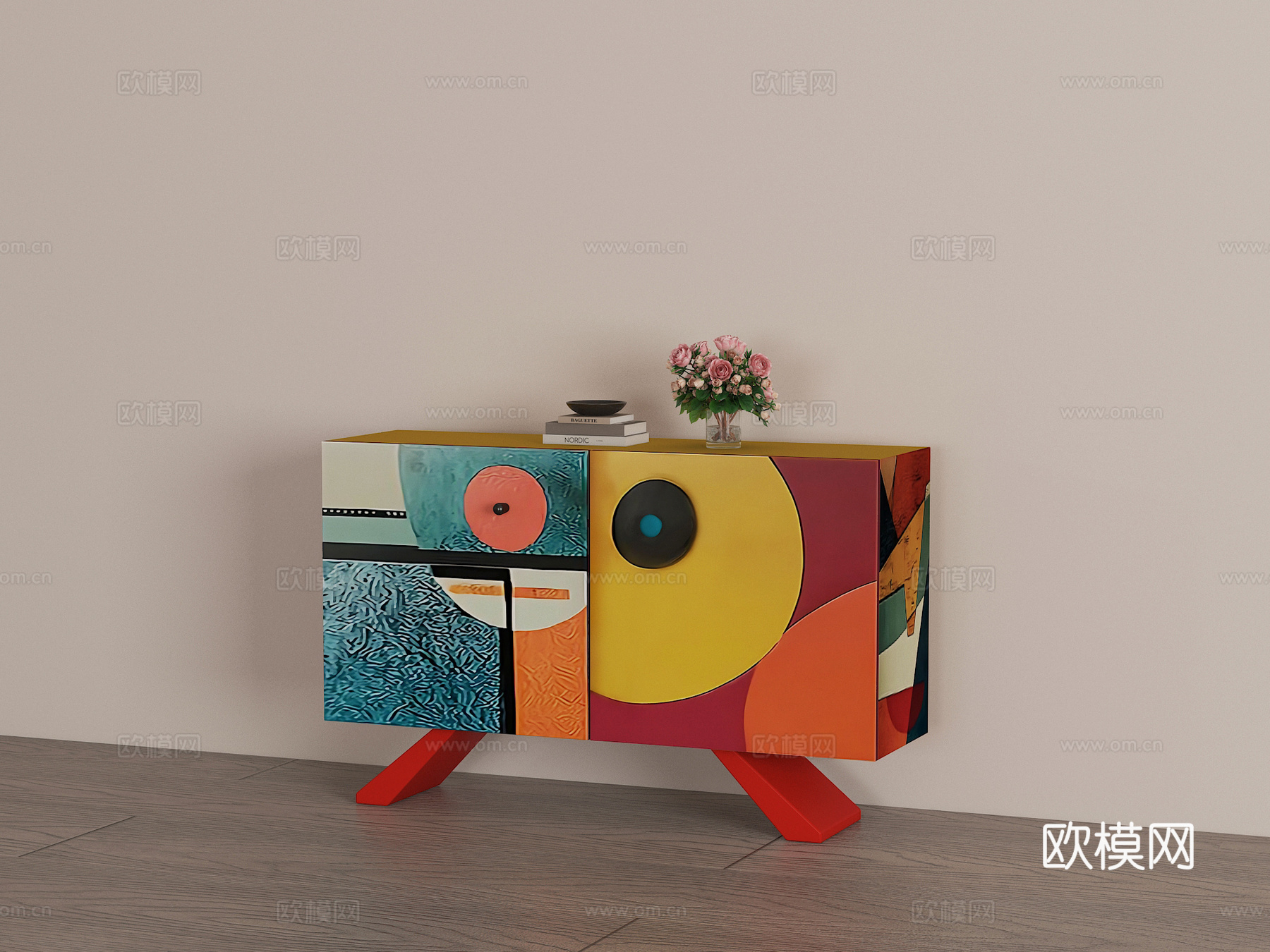 现代简约端景柜3d模型