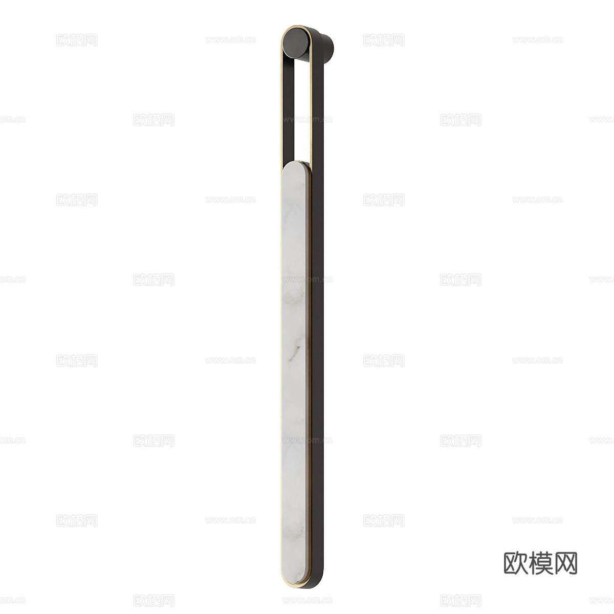 现代轻奢极简金属长条壁灯3d模型