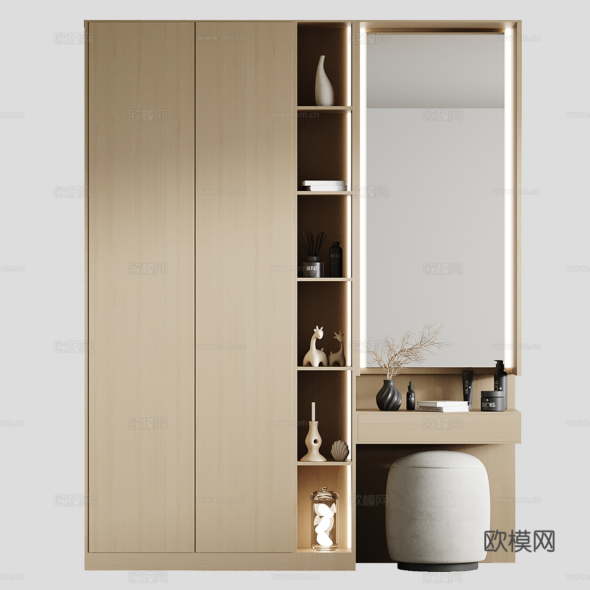 现代衣柜 梳妆台3d模型