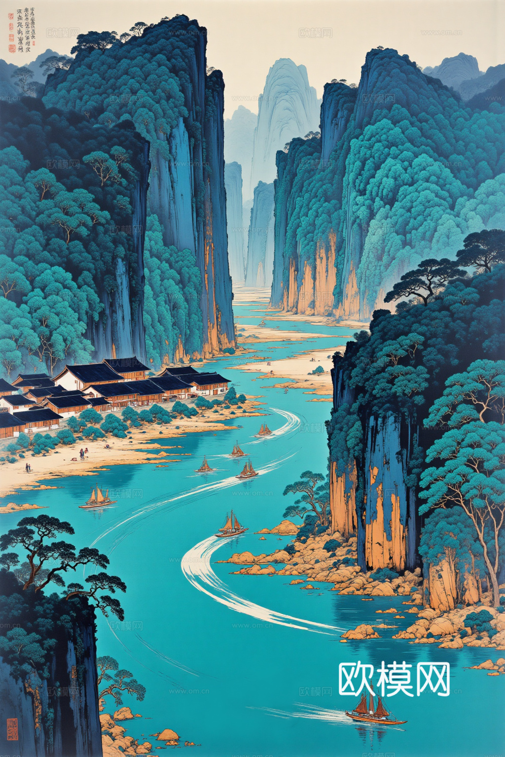 山水 风景 挂画 装饰画 山川河流
