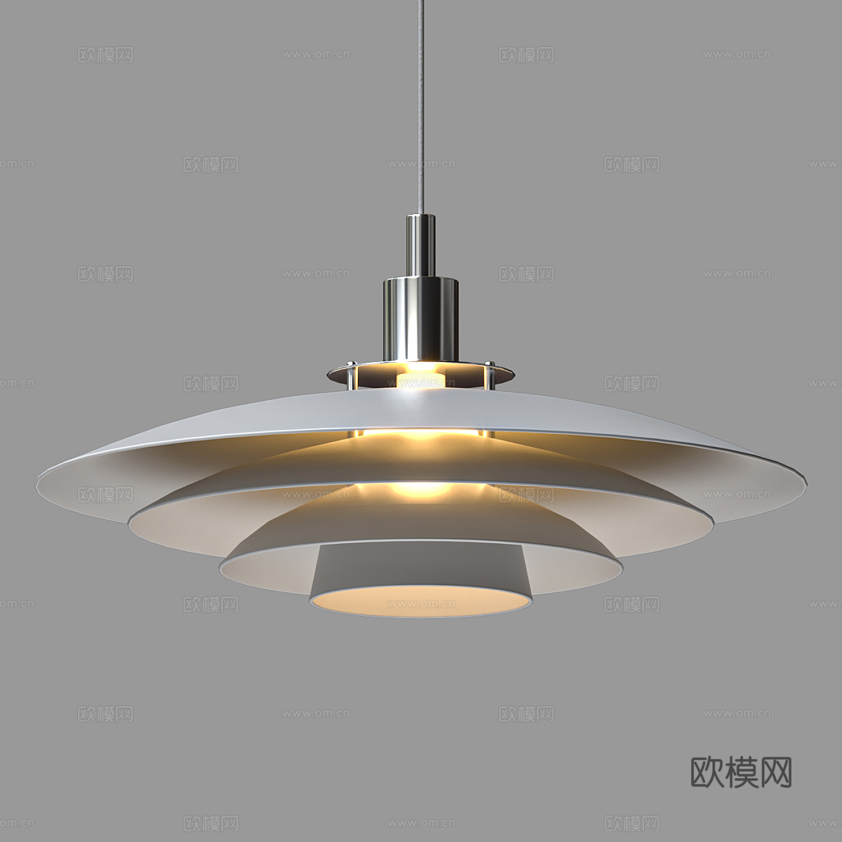 现代轻奢圆盘装饰吊灯3d模型