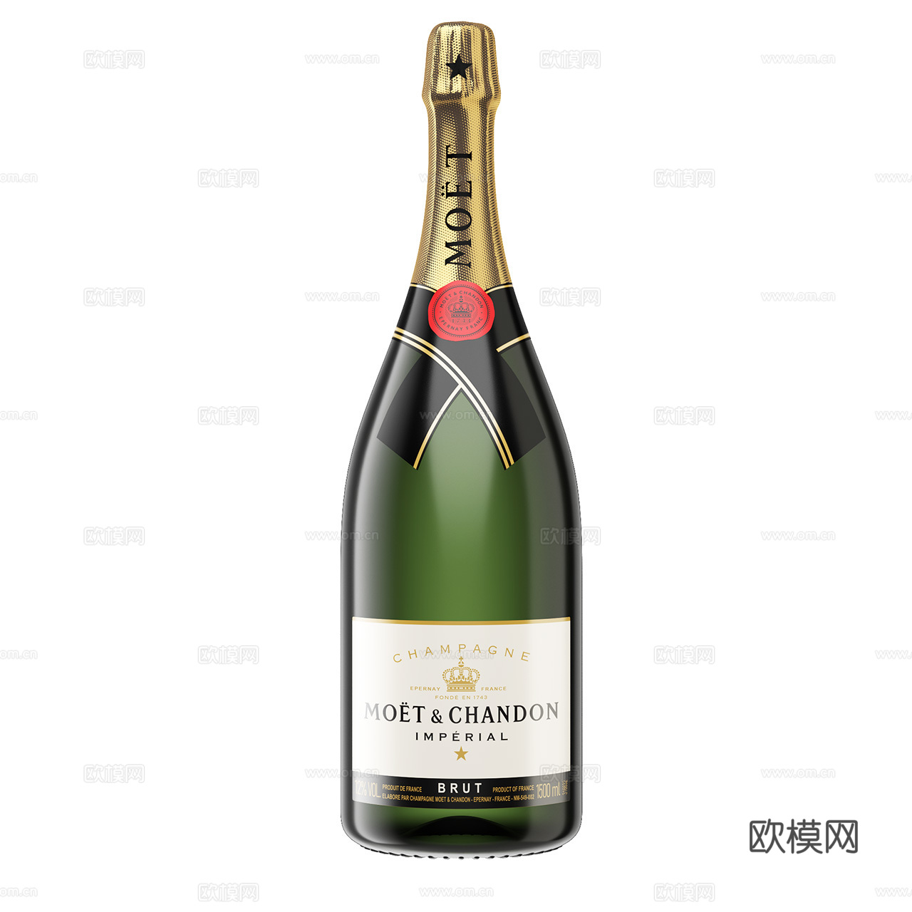 Moet 现代香槟 香槟 洋酒 酒 红酒 葡萄酒3d模型