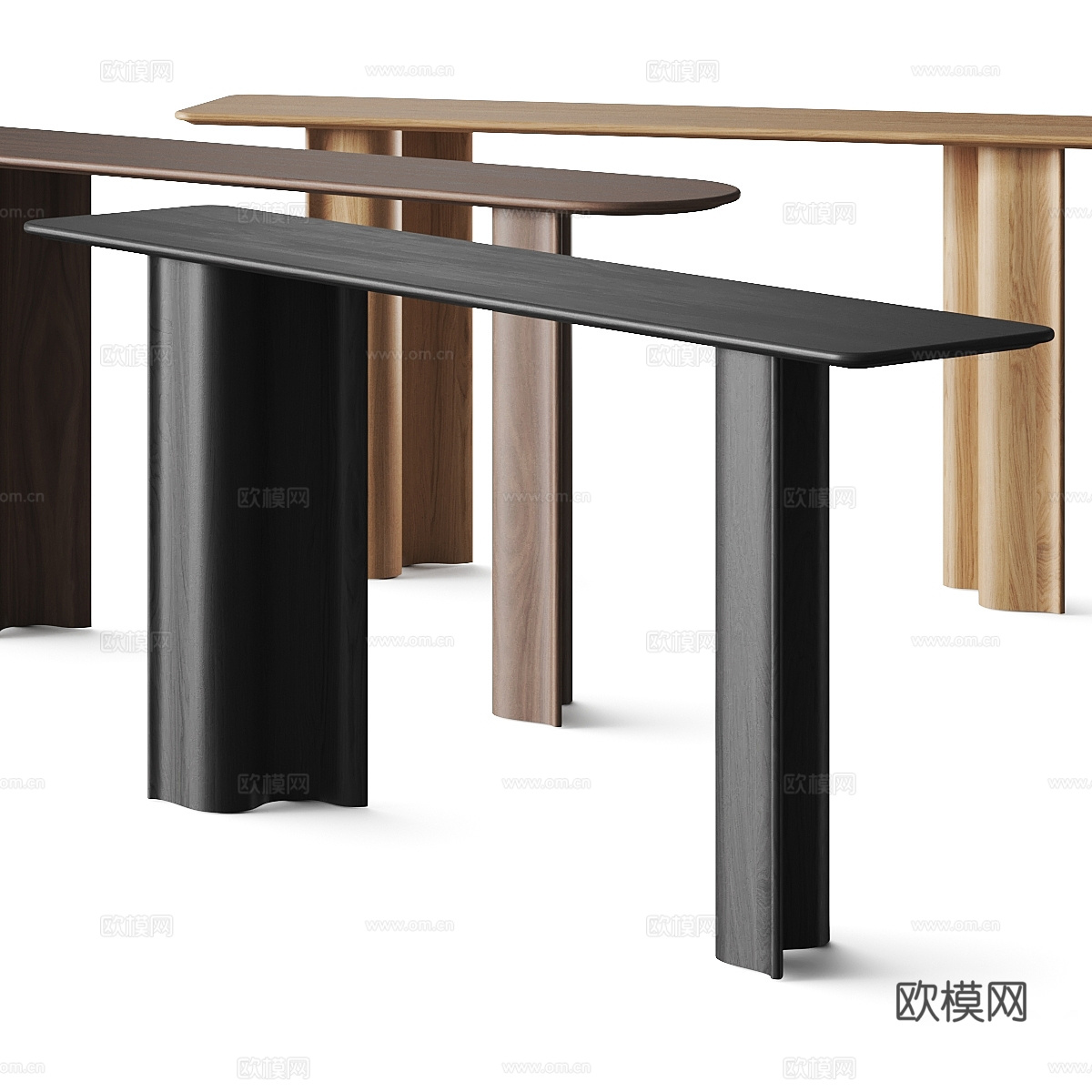 现代意式轻奢端景台3d模型