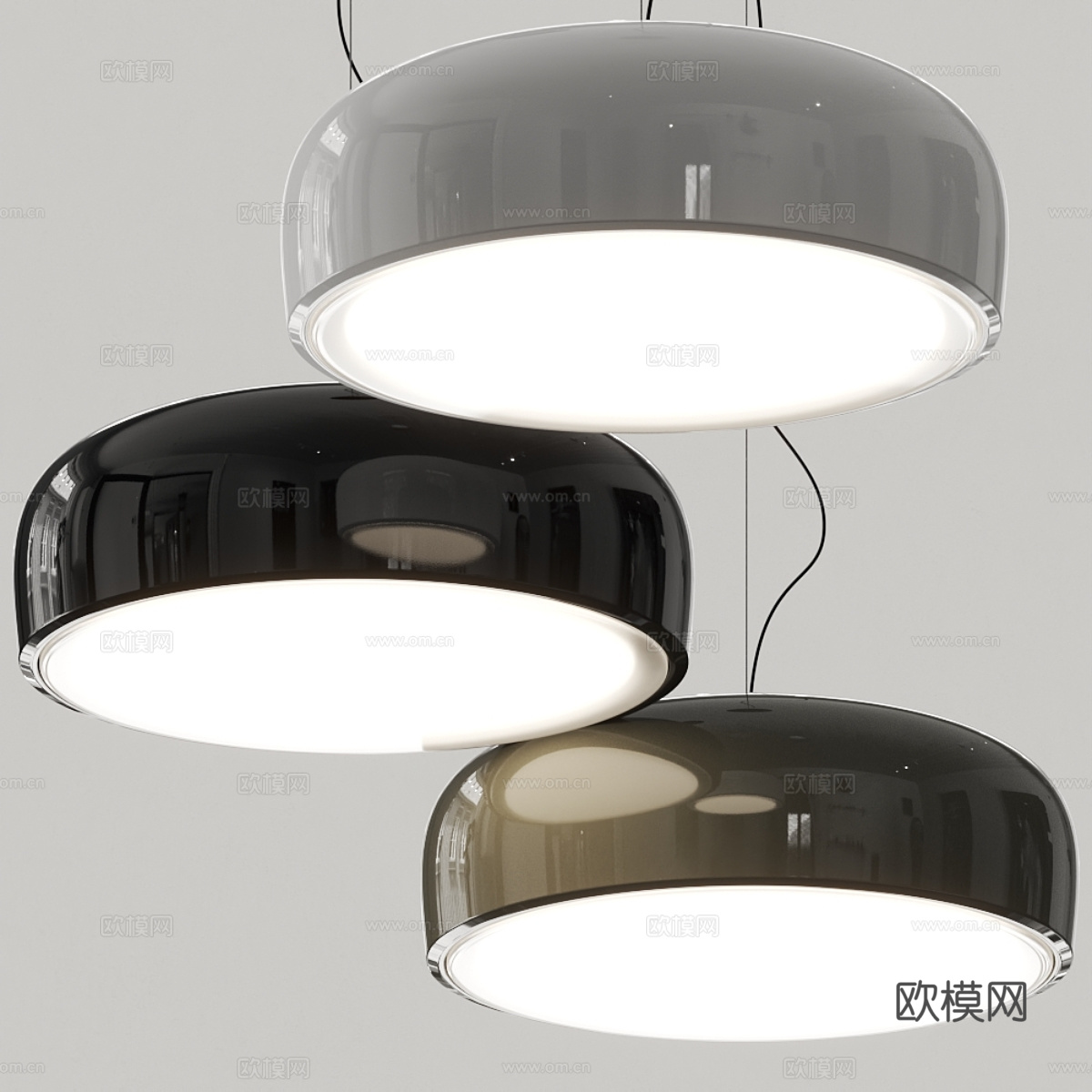 现代意式轻奢装饰吊灯3d模型