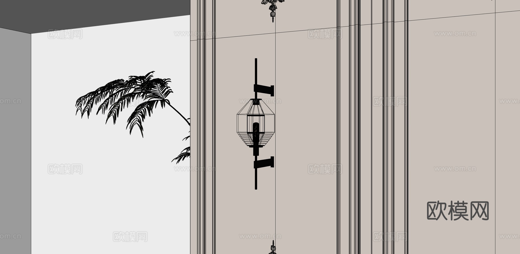 壁灯su模型下载（渲染图2）