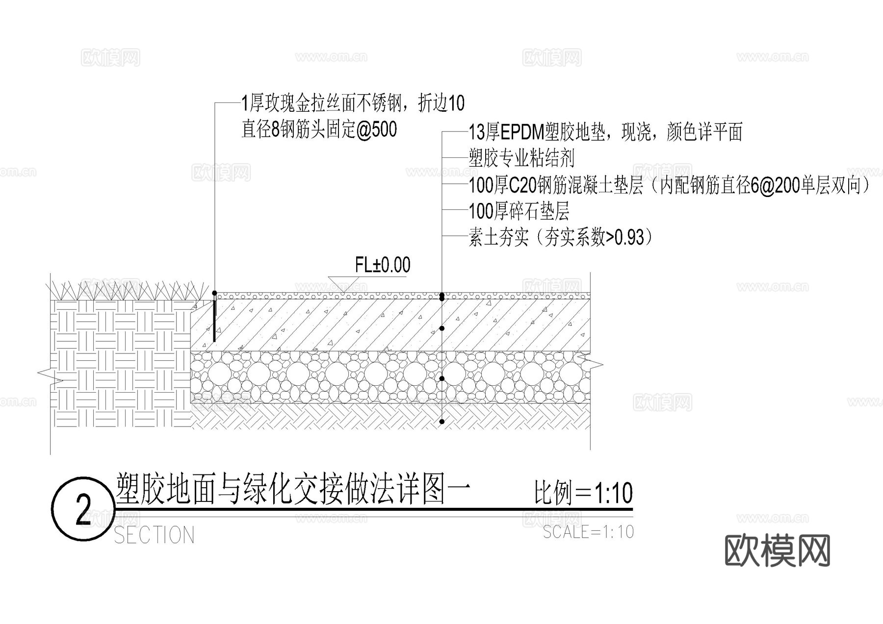 成人健身场地详图cad施工图