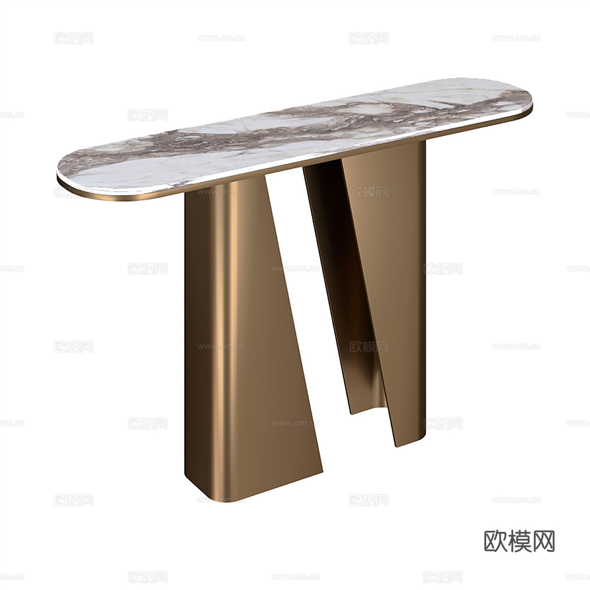 现代意式轻奢大理石端景台3d模型
