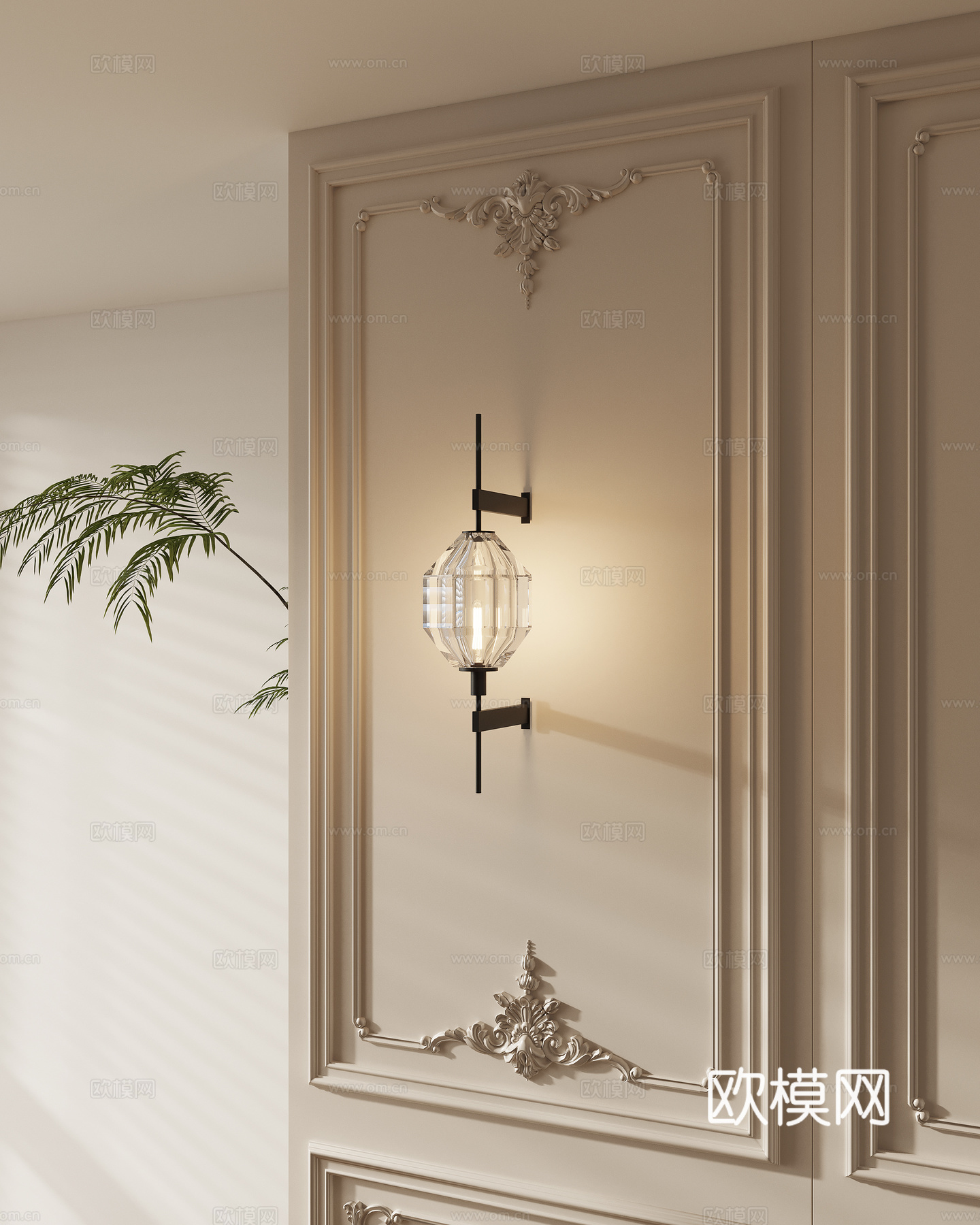 壁灯su模型下载（渲染图1）