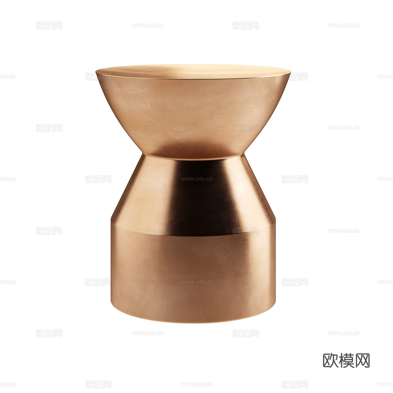 Time 现代意式边几 极简边几 圆边几 铜边几 金属边几3d模型