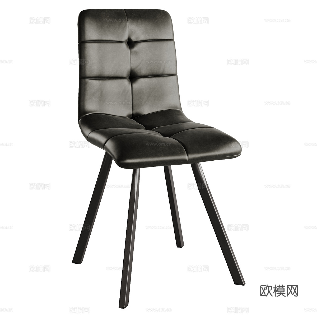 现代意式极简书桌椅3d模型