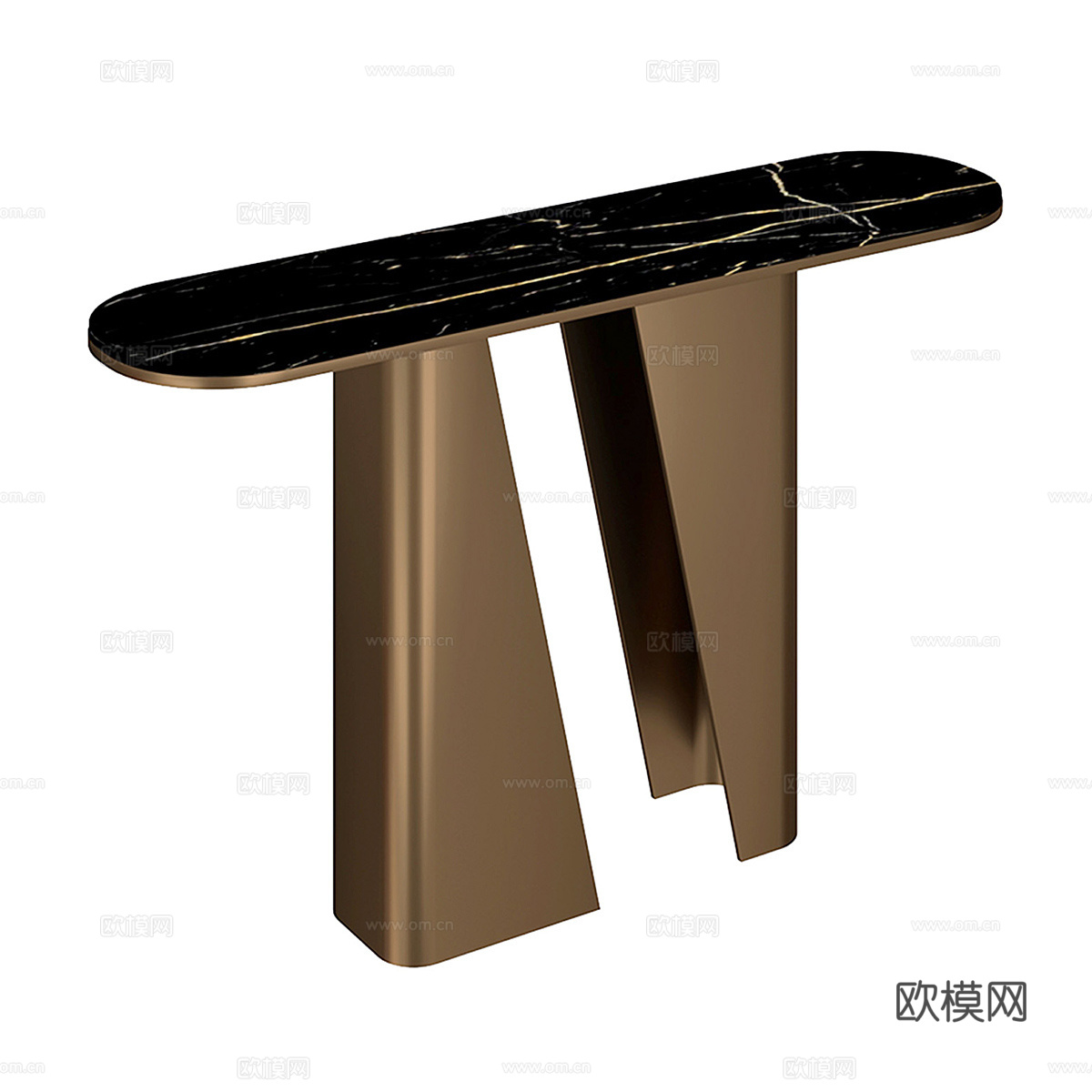 现代意式轻奢大理石端景台3d模型