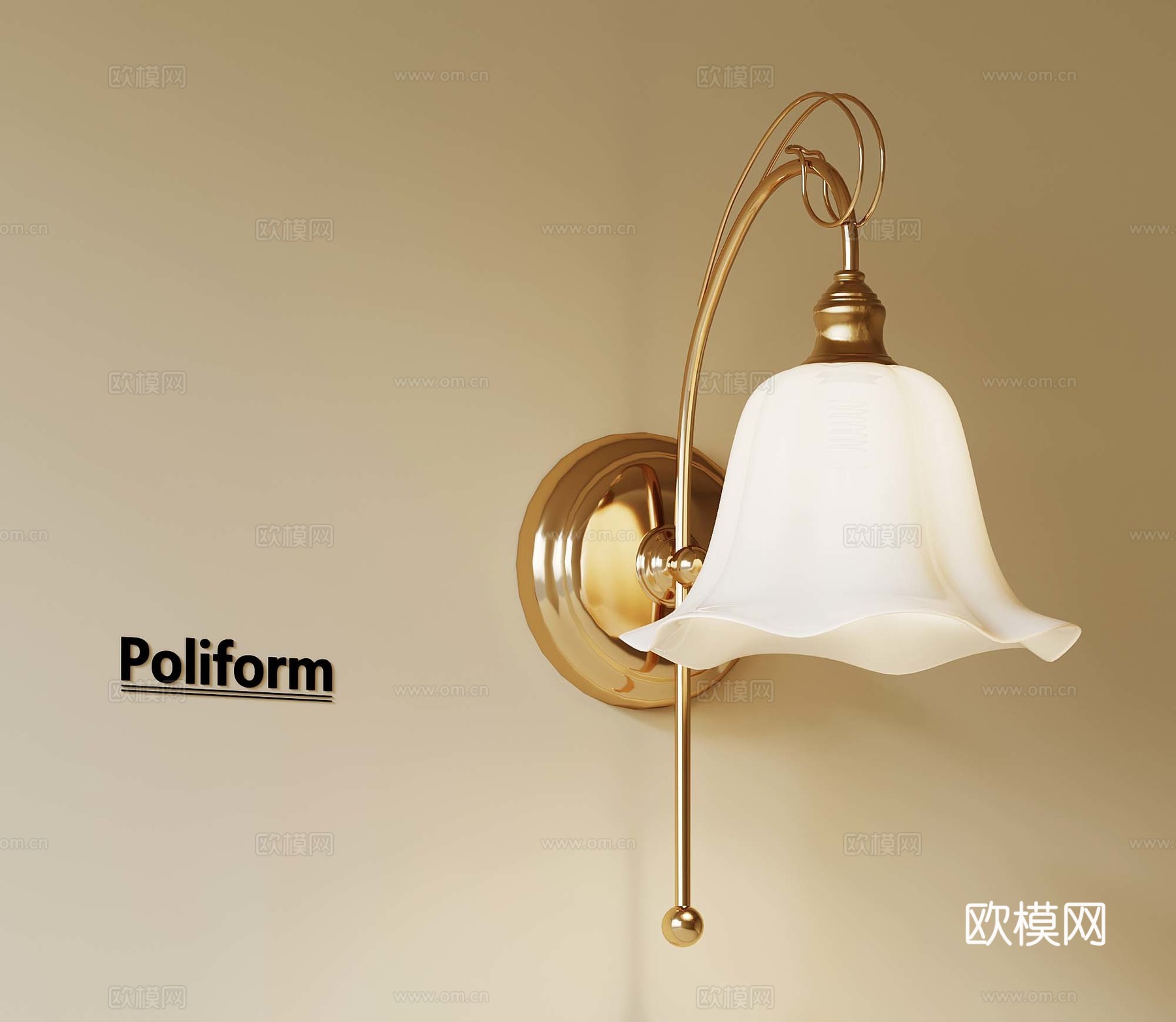 法式复古壁灯su模型