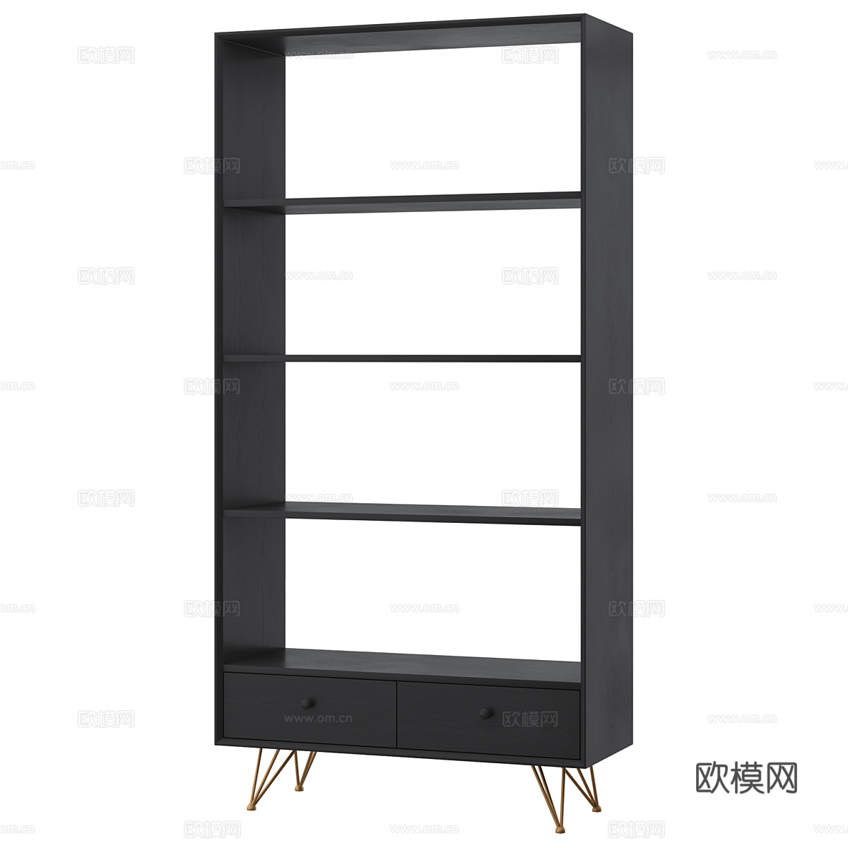 北欧简约书柜 书柜 简约书柜 装饰书柜 客厅书柜3d模型