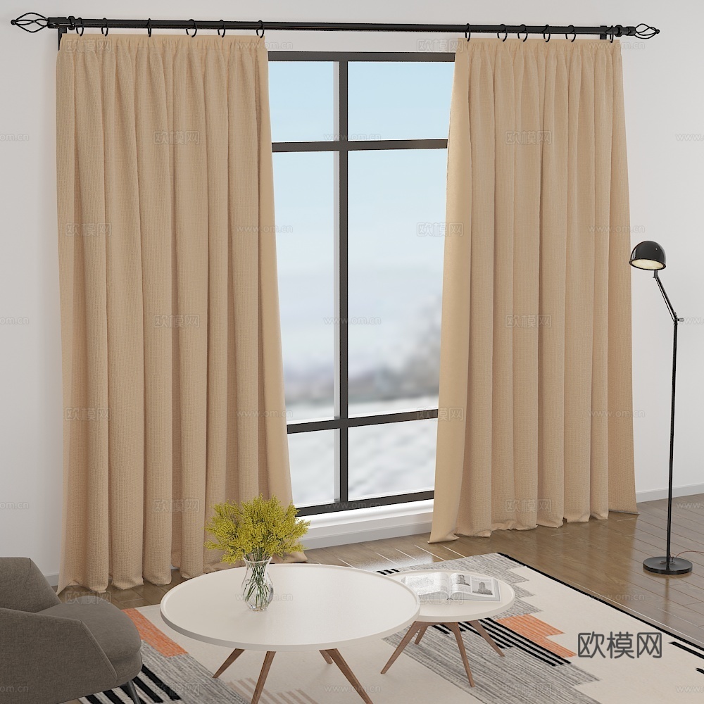 北欧客厅场景模型3d模型