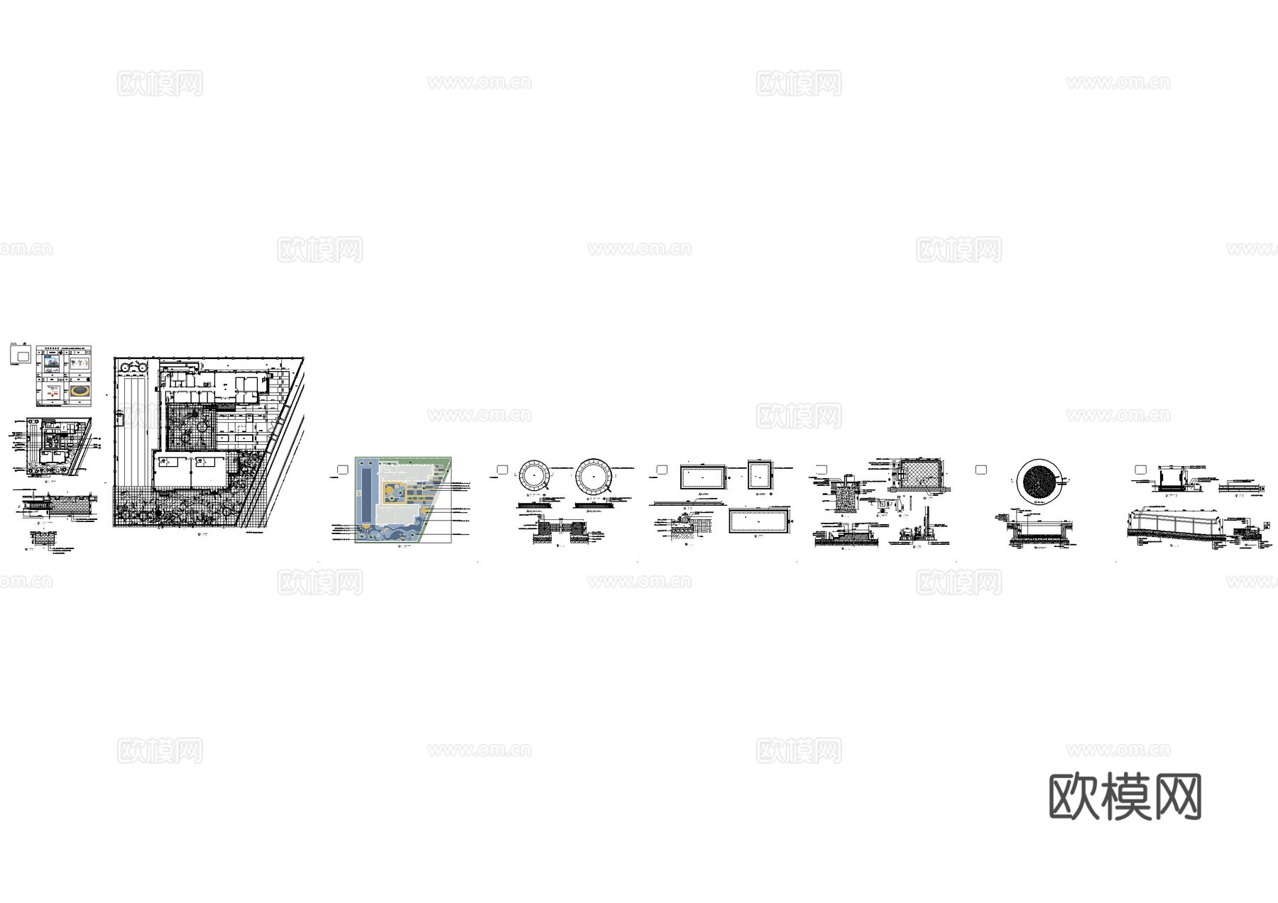 幼儿园规划及景观小品施工图cad施工图