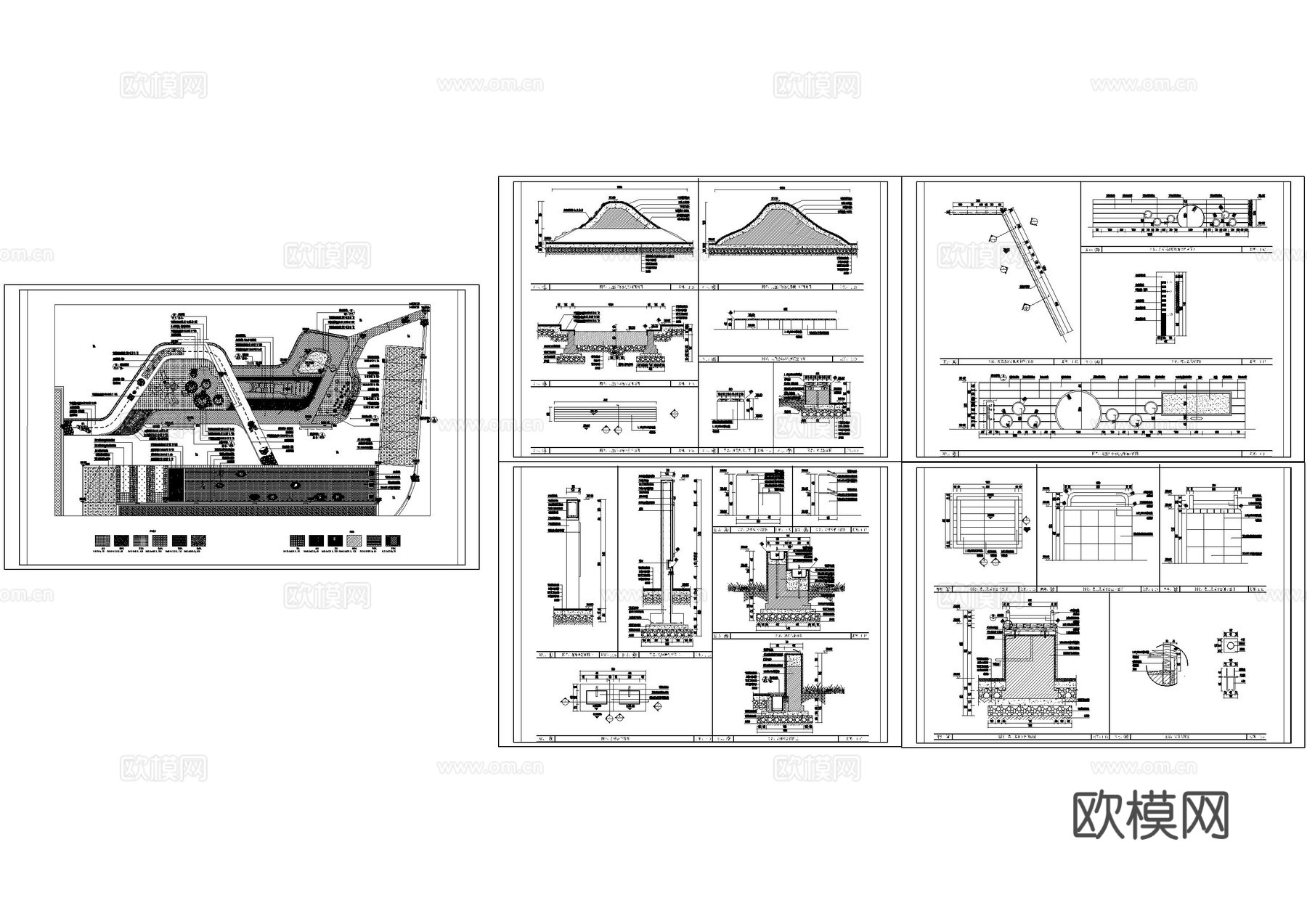 景观儿童活动区施工图cad施工图