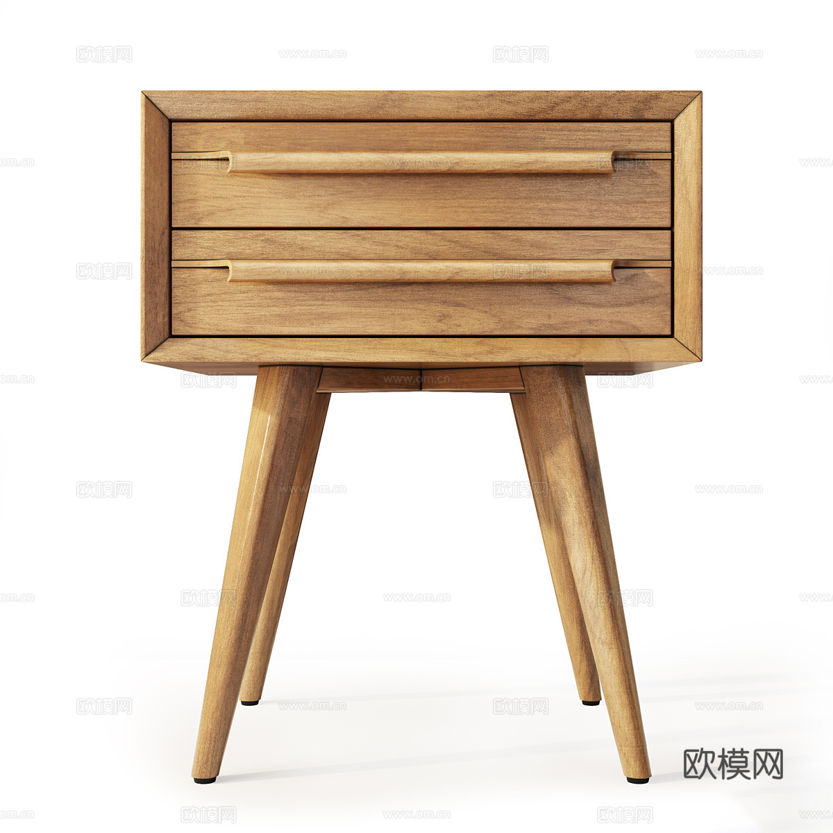 现代北欧原木风电视柜 床头柜3d模型