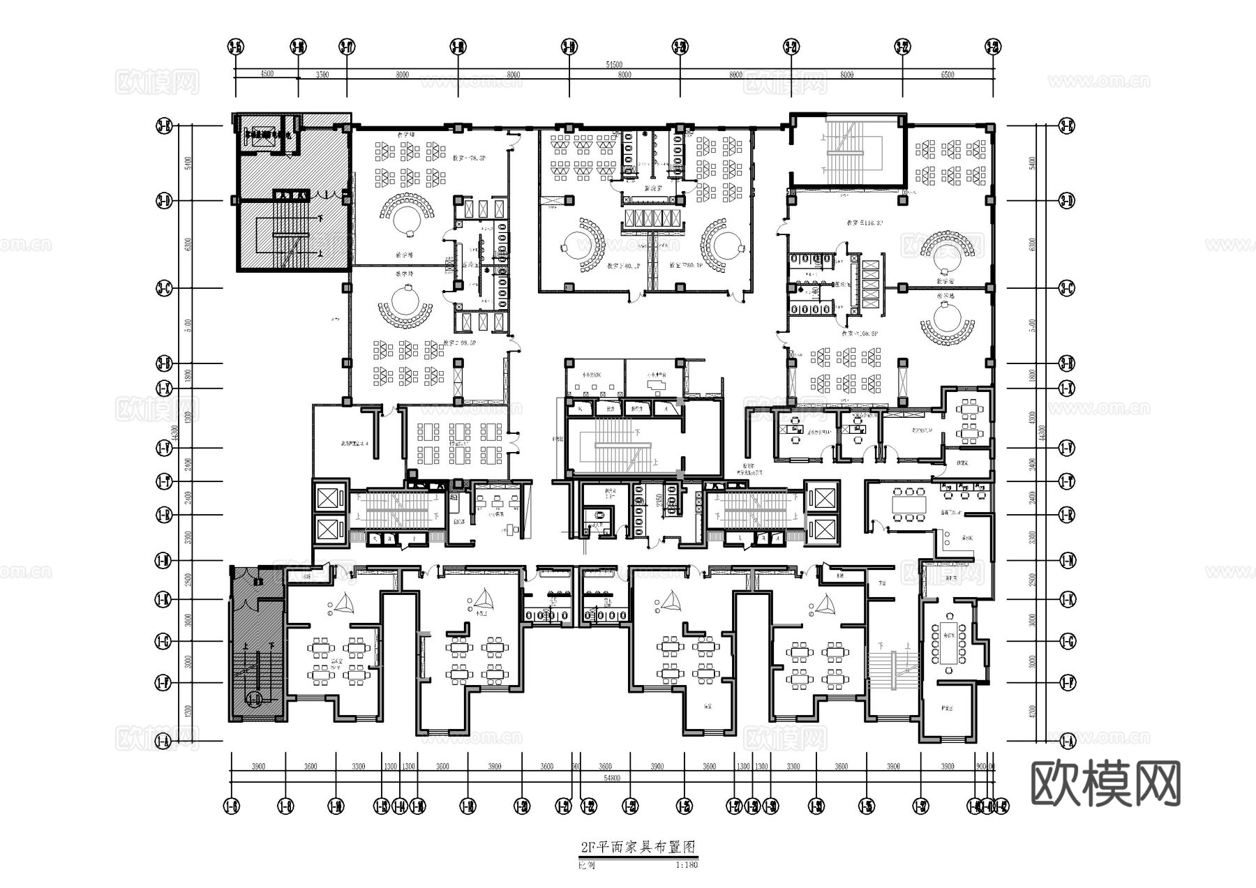 3000平方三层幼儿园施工图cad施工图