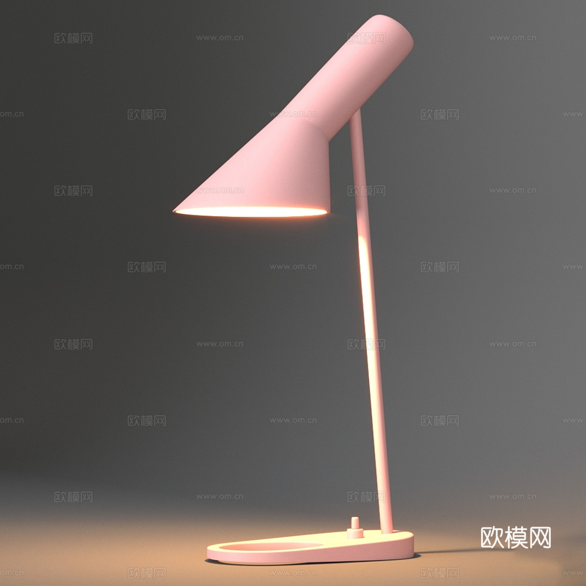 现代极简金属台灯3d模型