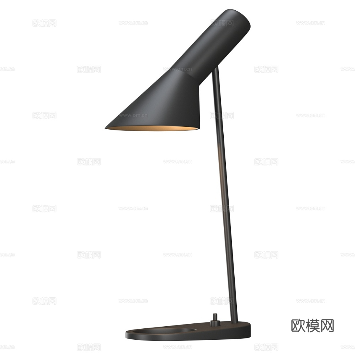 现代极简金属台灯3d模型