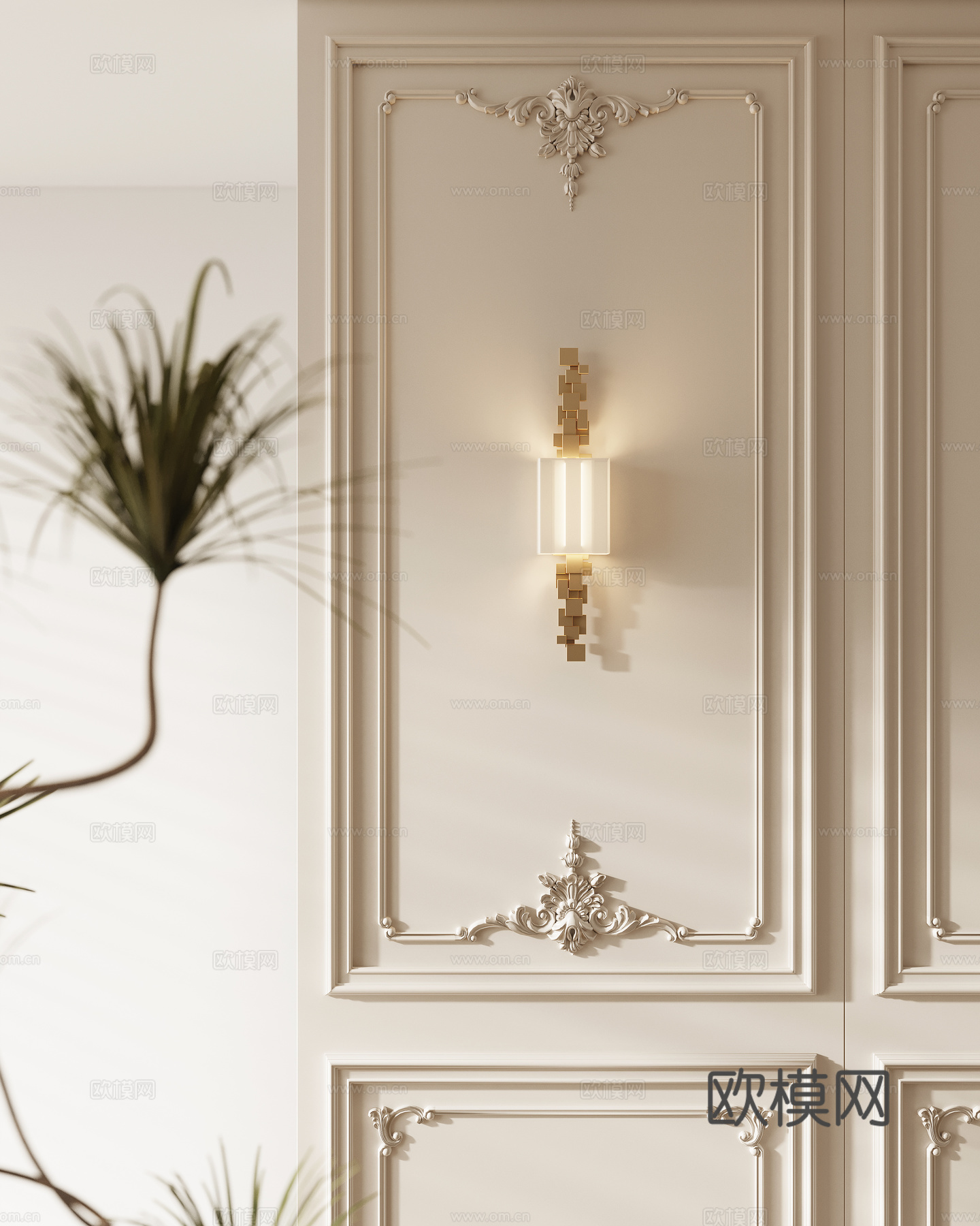 壁灯su模型下载（渲染图1）