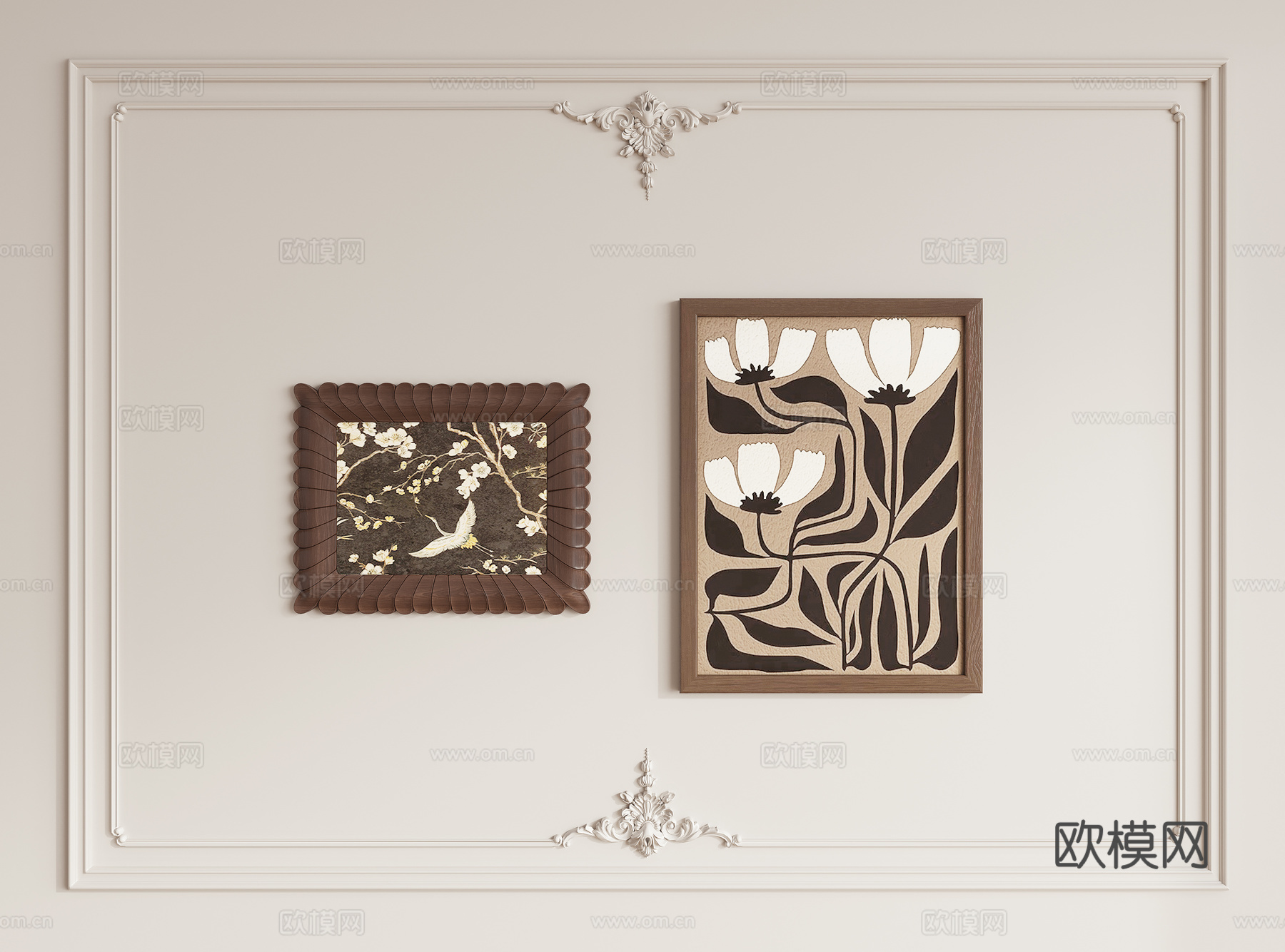 组合挂画3d模型