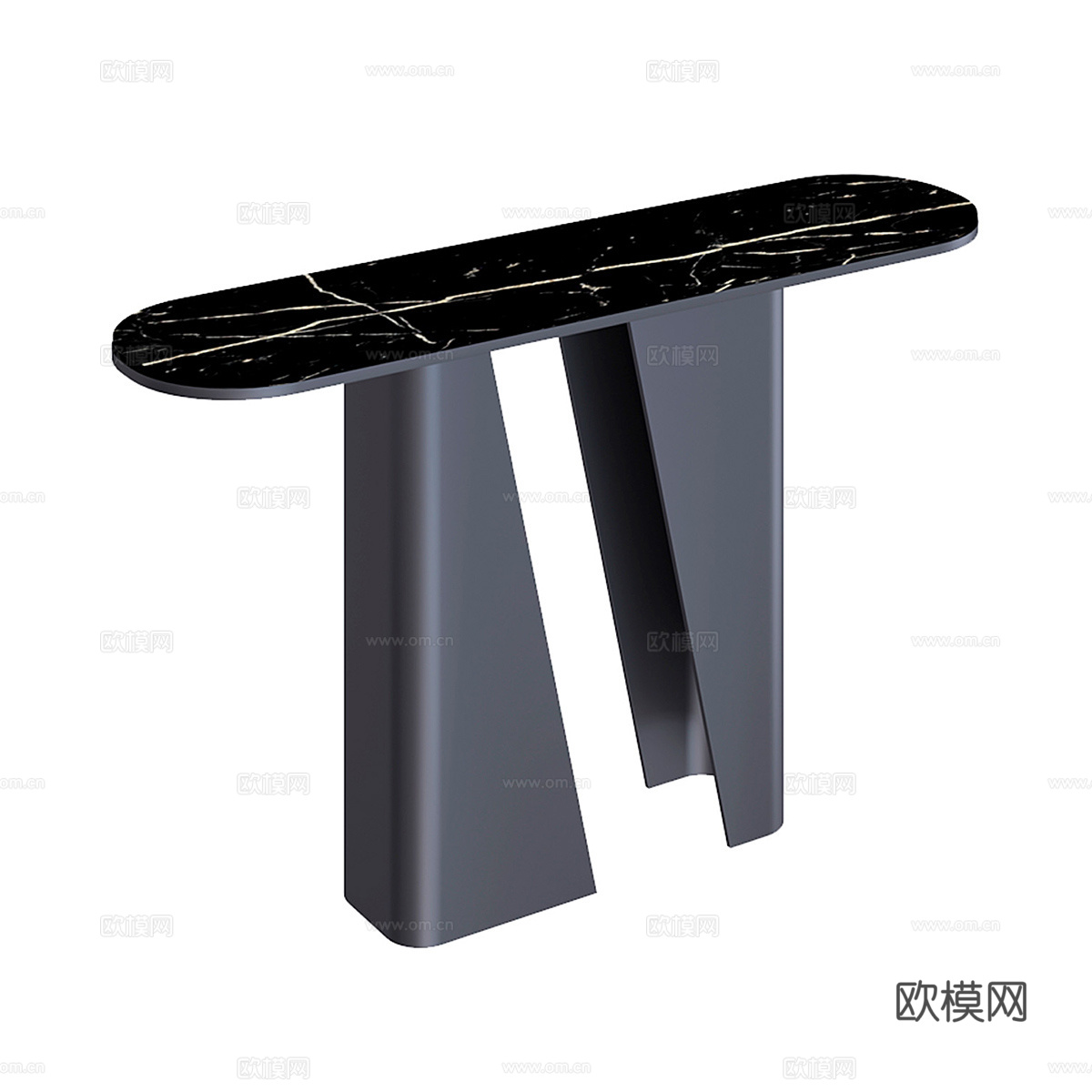 现代意式轻奢大理石端景台3d模型