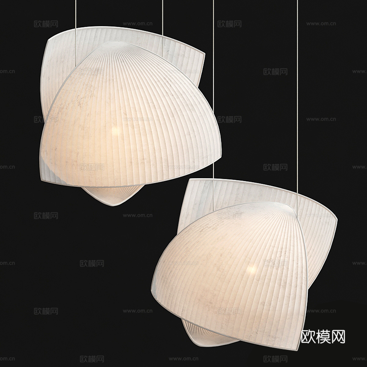 Grok voiles现代艺术吊灯 餐厅吊灯 吧台吊灯 卧室su模型