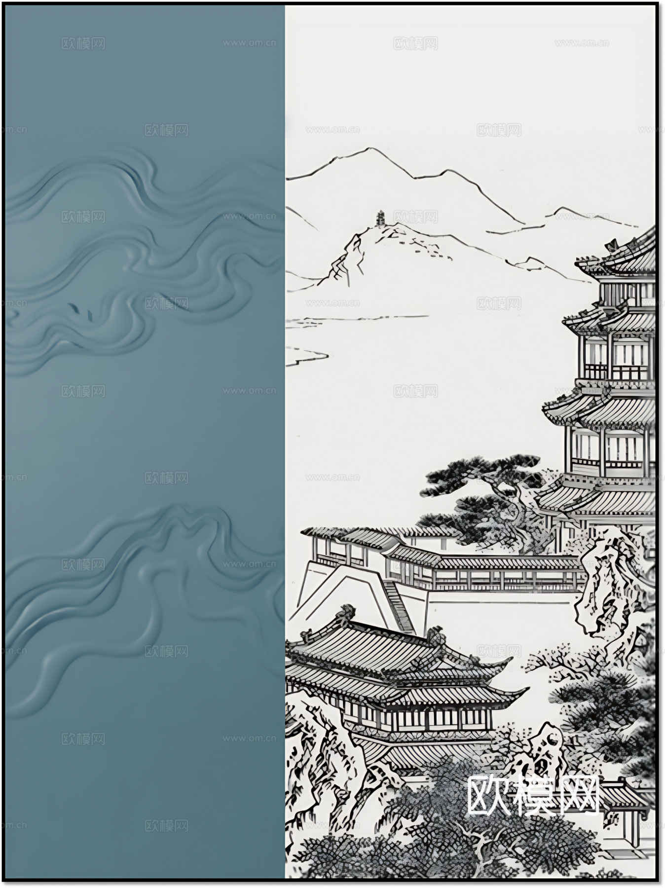 新中式画 艺术画 装饰画 水墨画