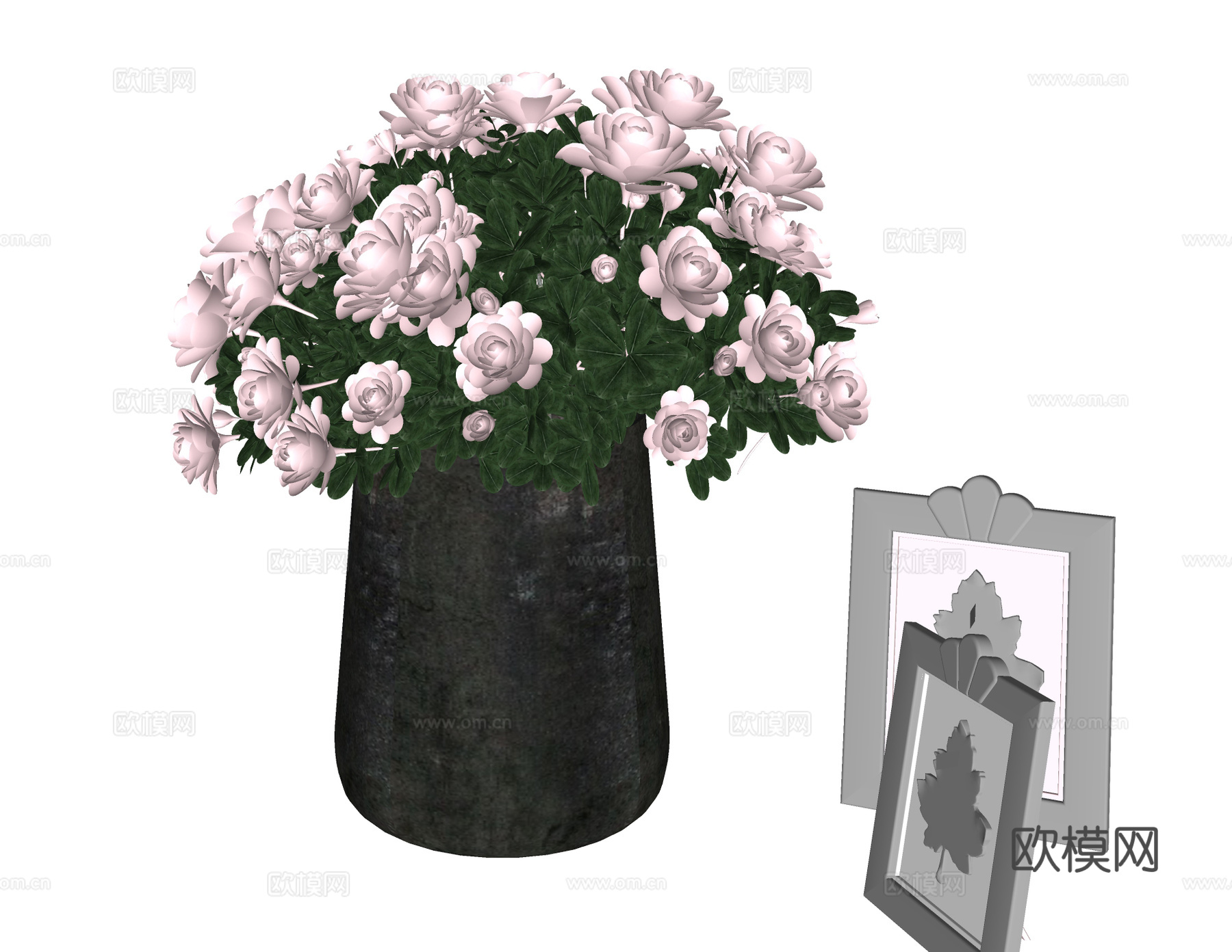 现代花艺花卉su模型
