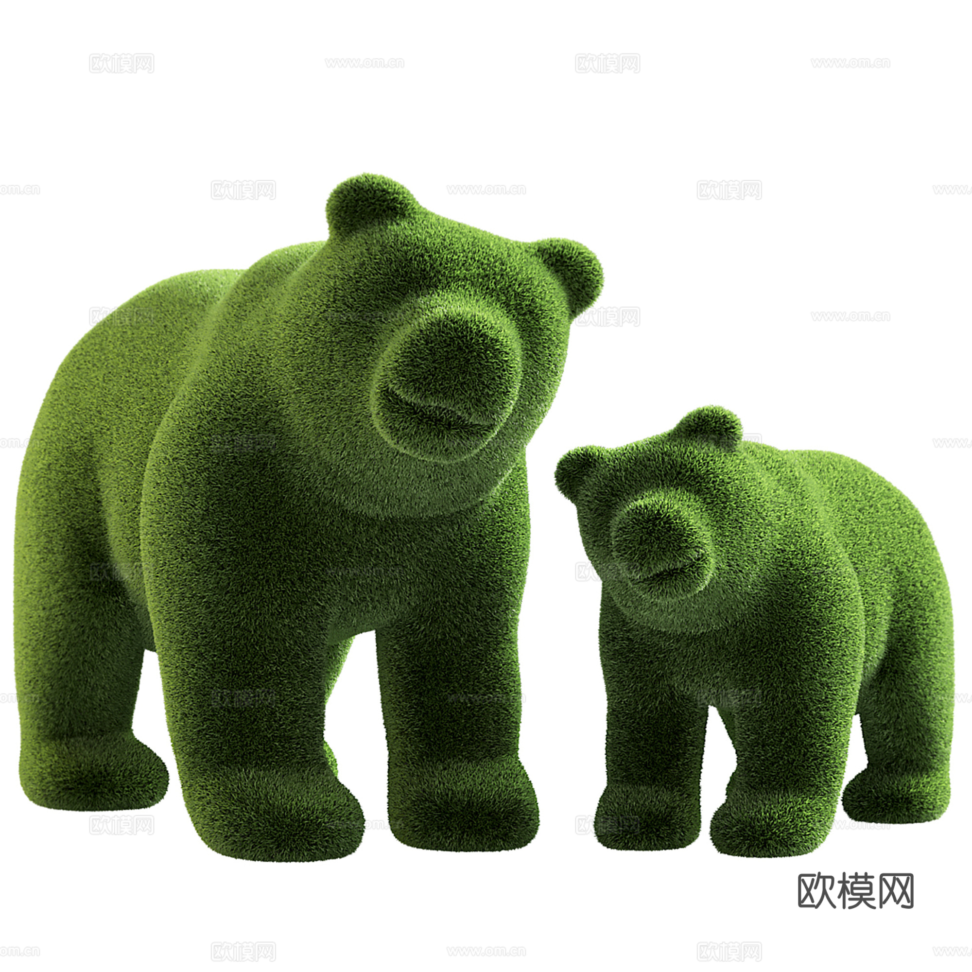 户外造型绿植su模型