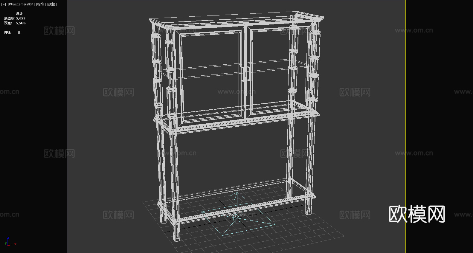 木柜 置物柜 储物柜 边柜 柜子3d模型