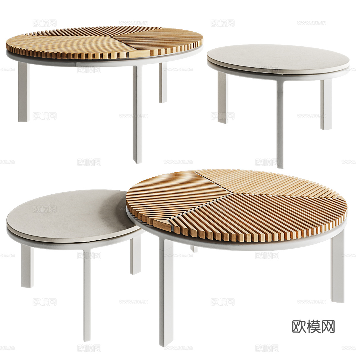 现代意式极简圆茶几3d模型