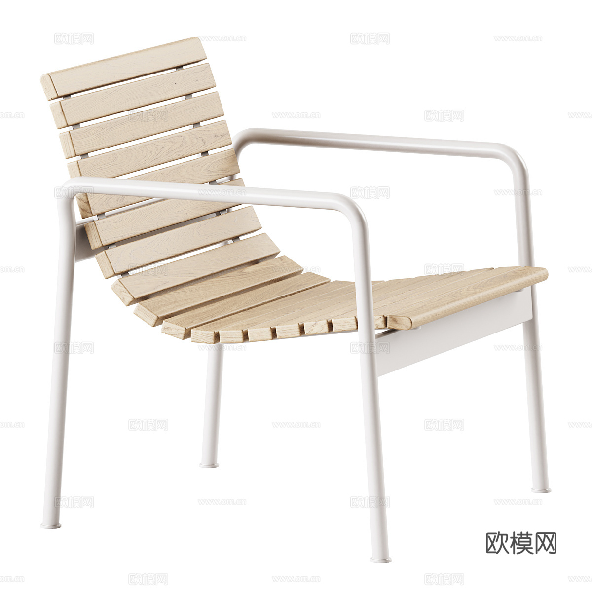 现代意式极简不锈钢扶手椅3d模型