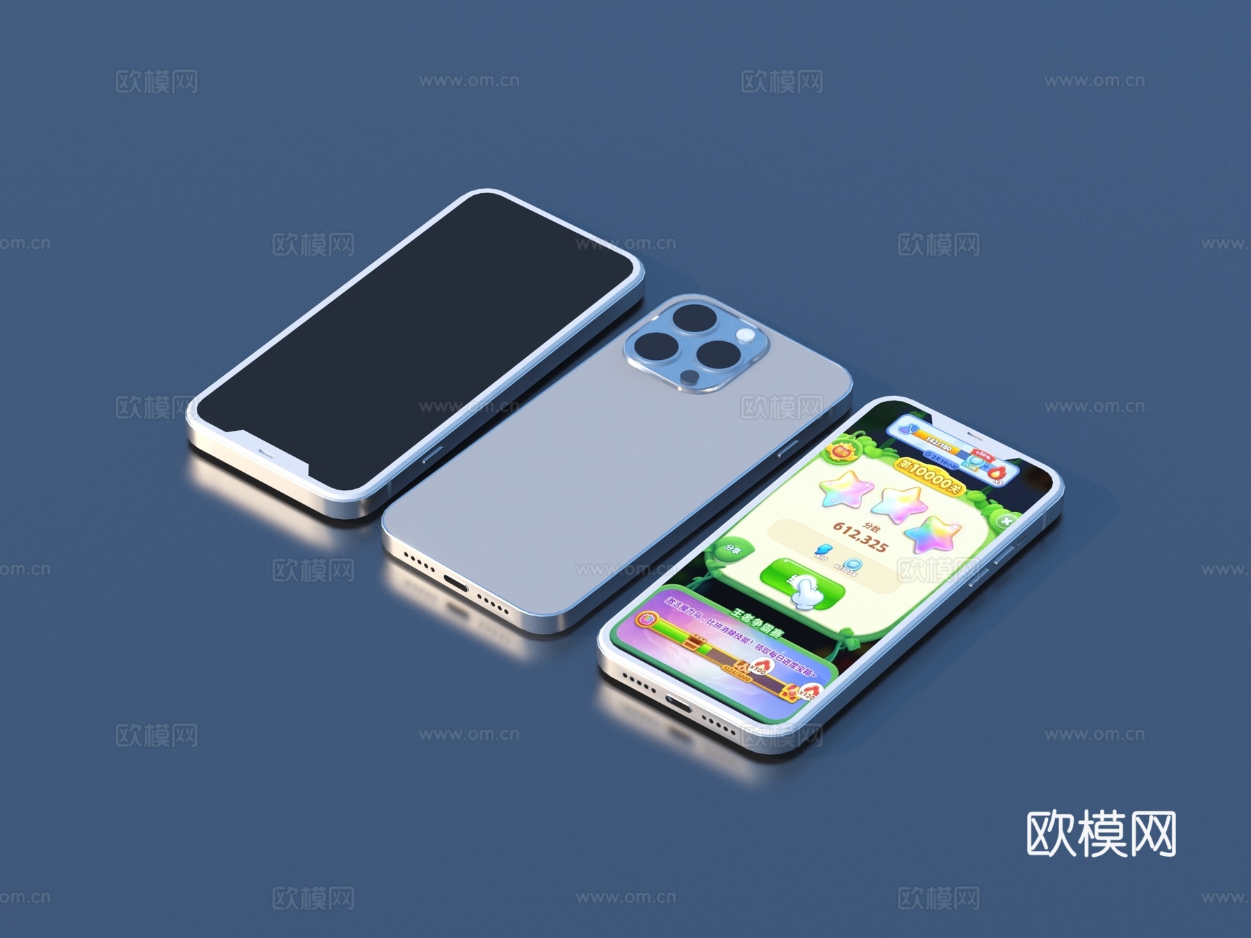 手机 智能手机 开心消消乐 游戏3d模型