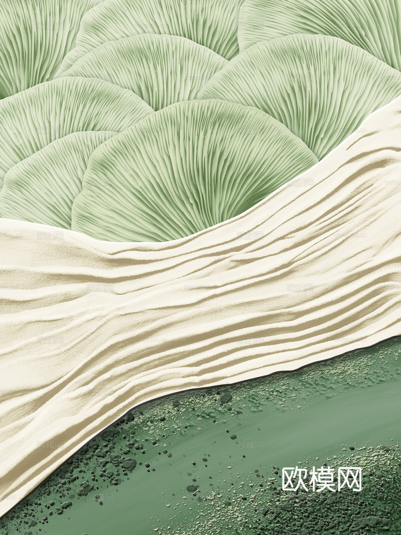 侘寂风抽象装饰  肌理画