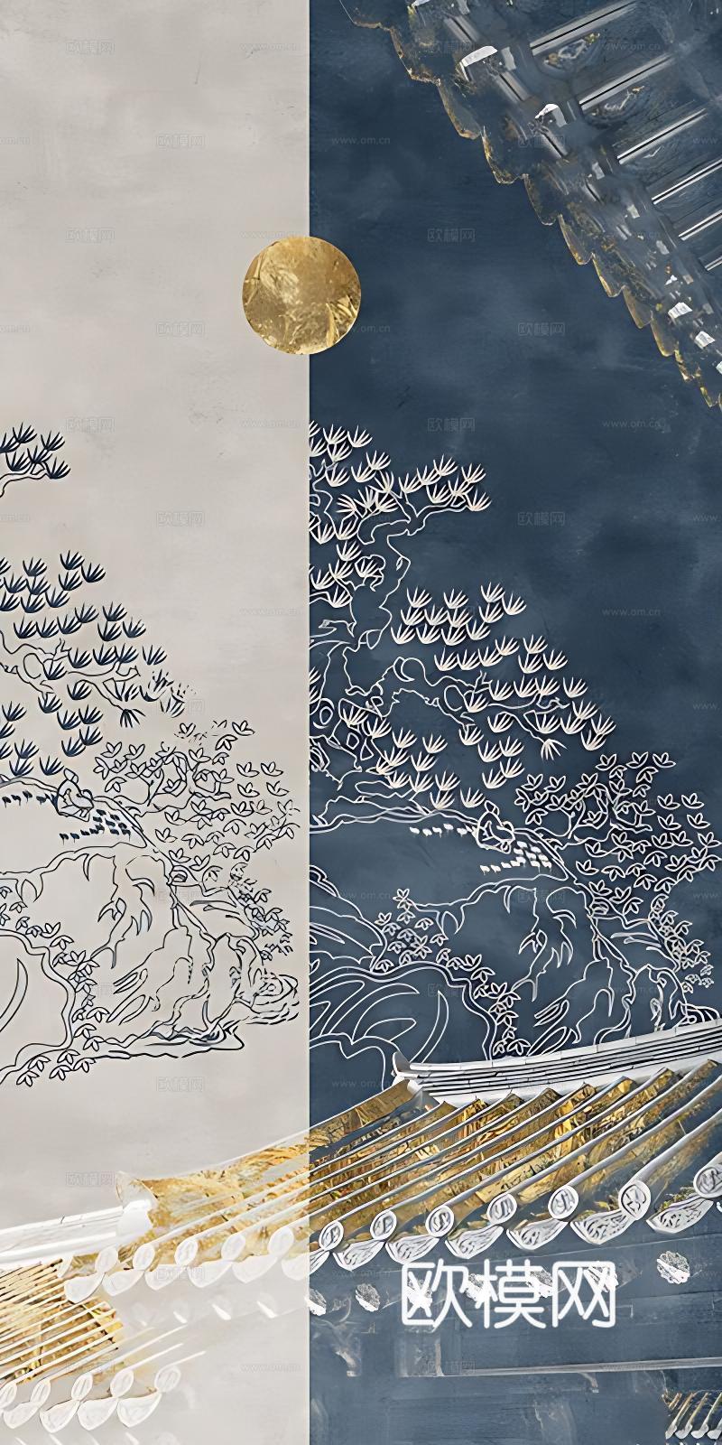 新中式画 艺术画 装饰画