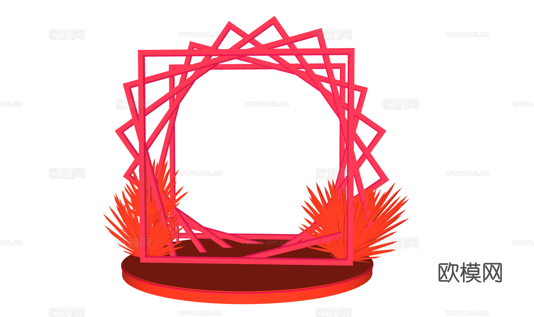 现代礼品堆头 商业美陈单体 礼品美陈 活动美陈3d模型