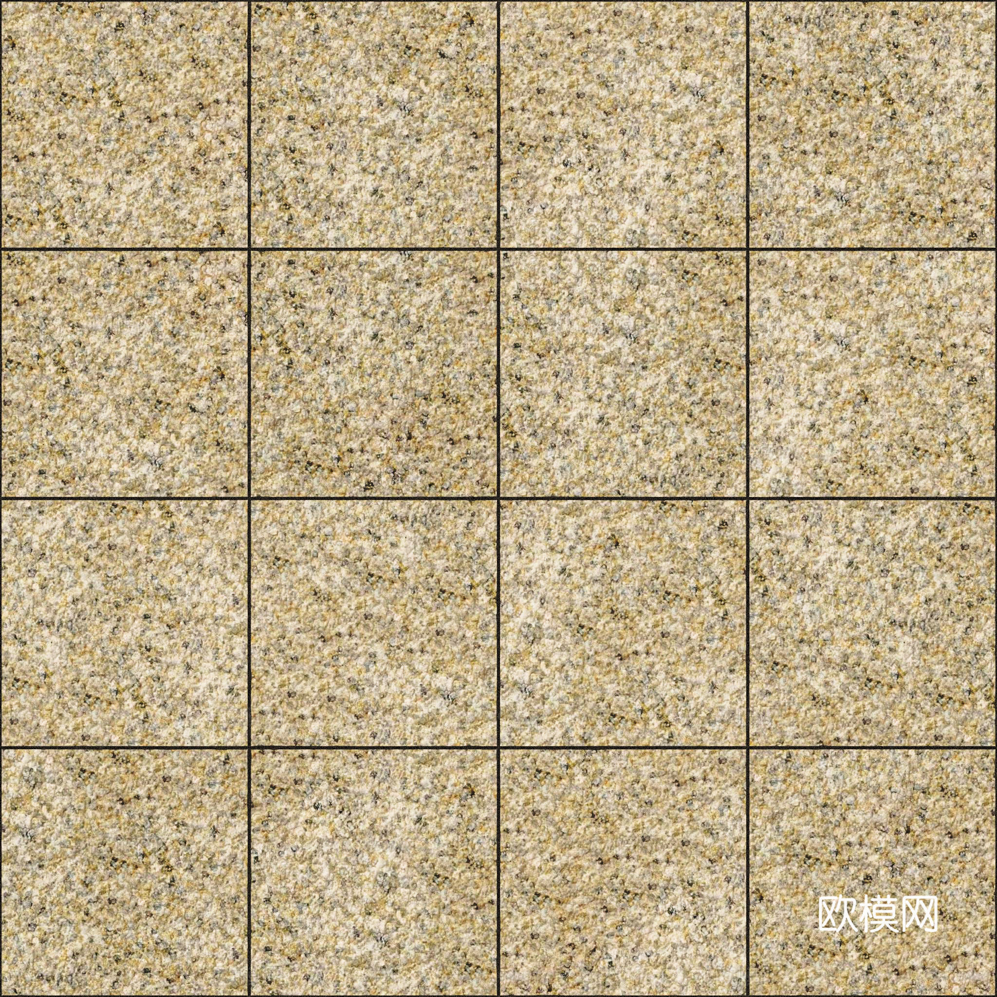 黄金麻 黄锈石 pc砖 生态石 花岗岩 2k pbr