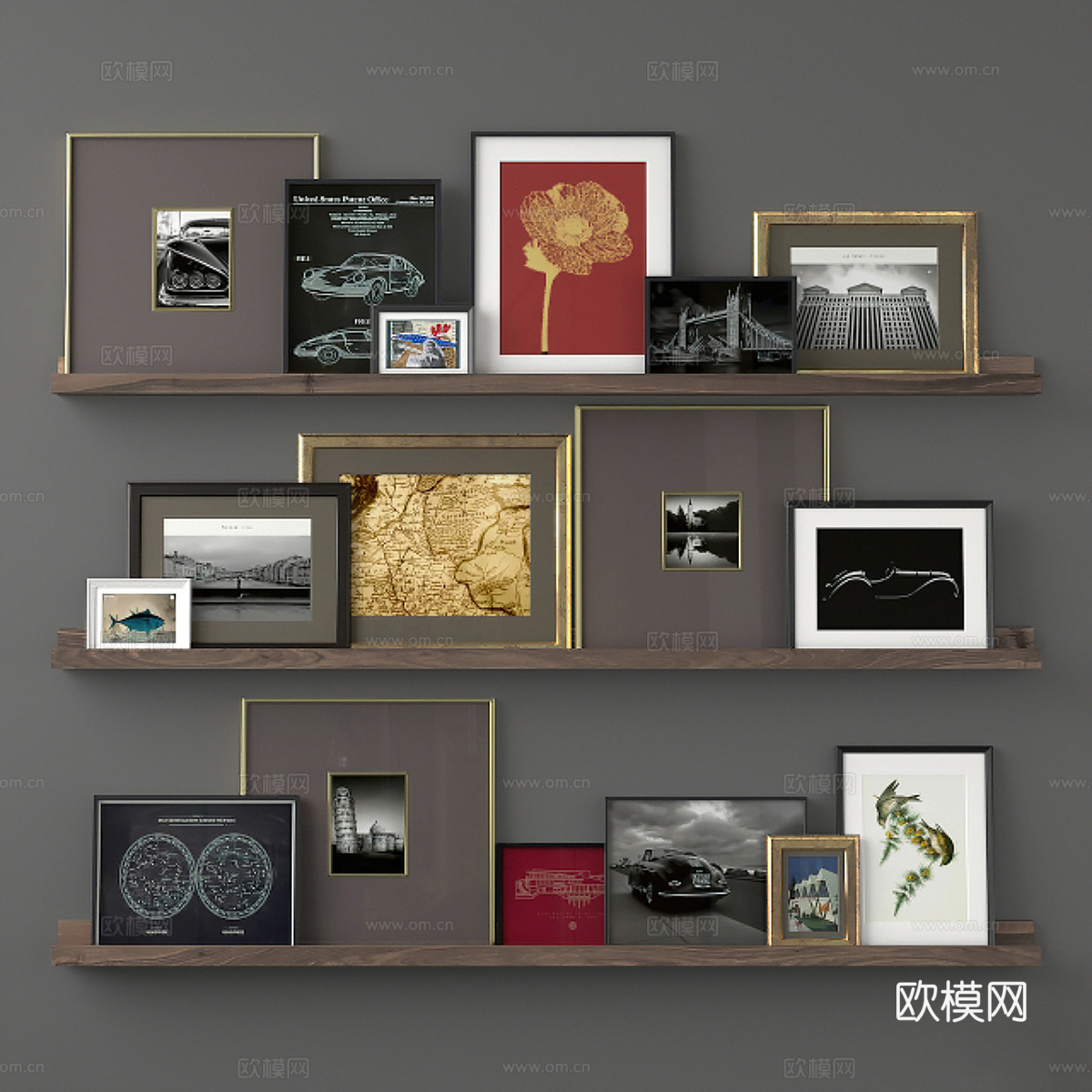 现代轻奢相框 画框3d模型