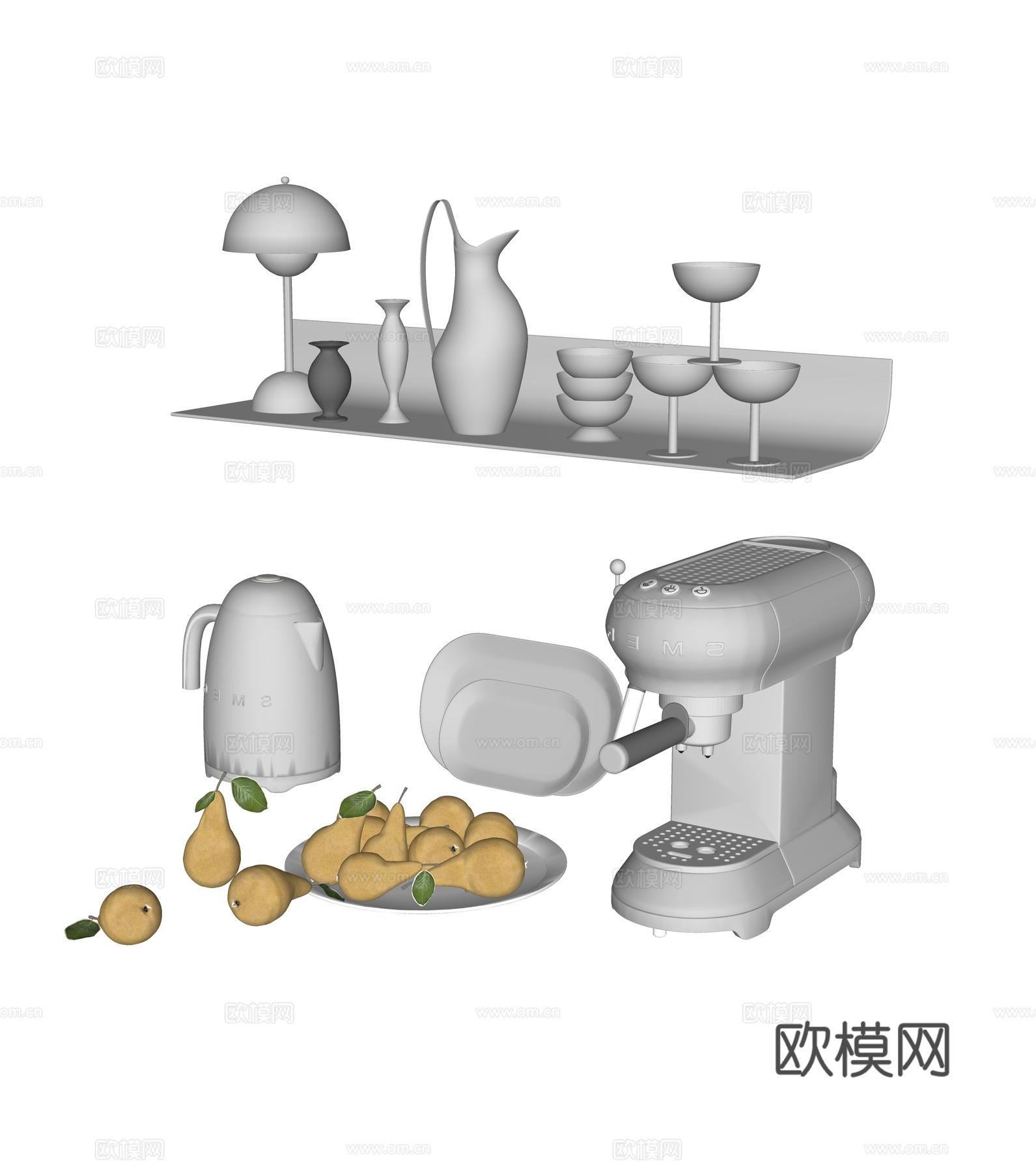 厨房厨具su模型