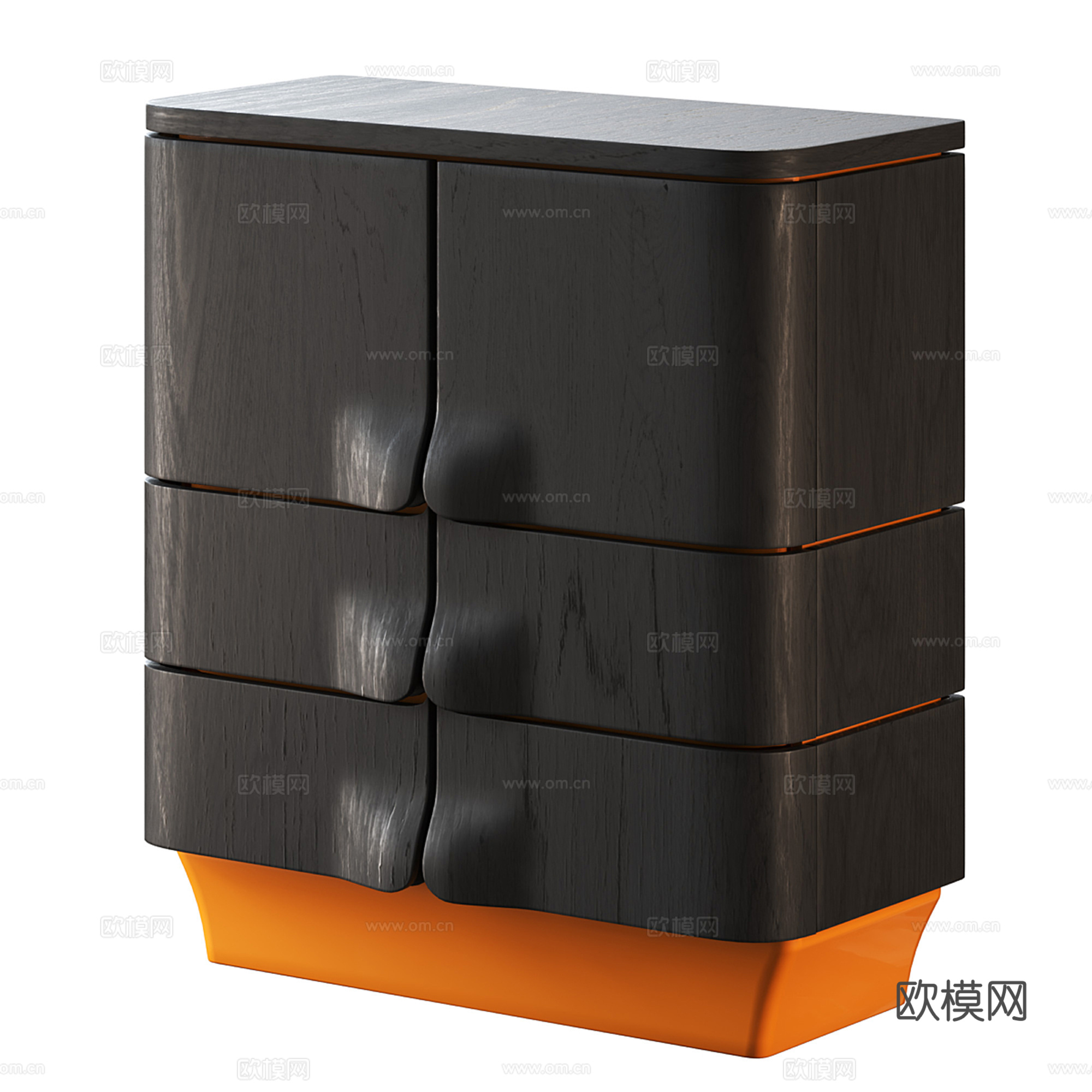 中古风床头柜su模型