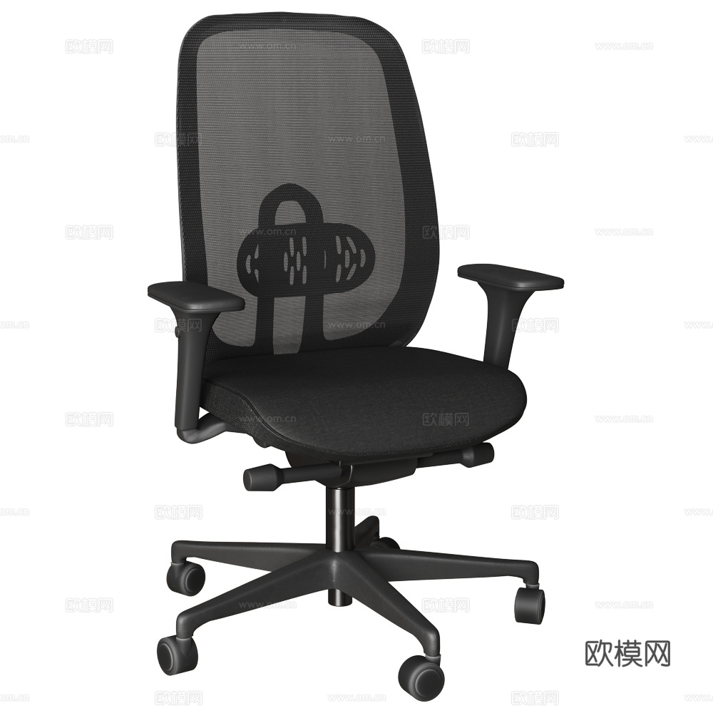 现代意式办公椅 电脑椅3d模型